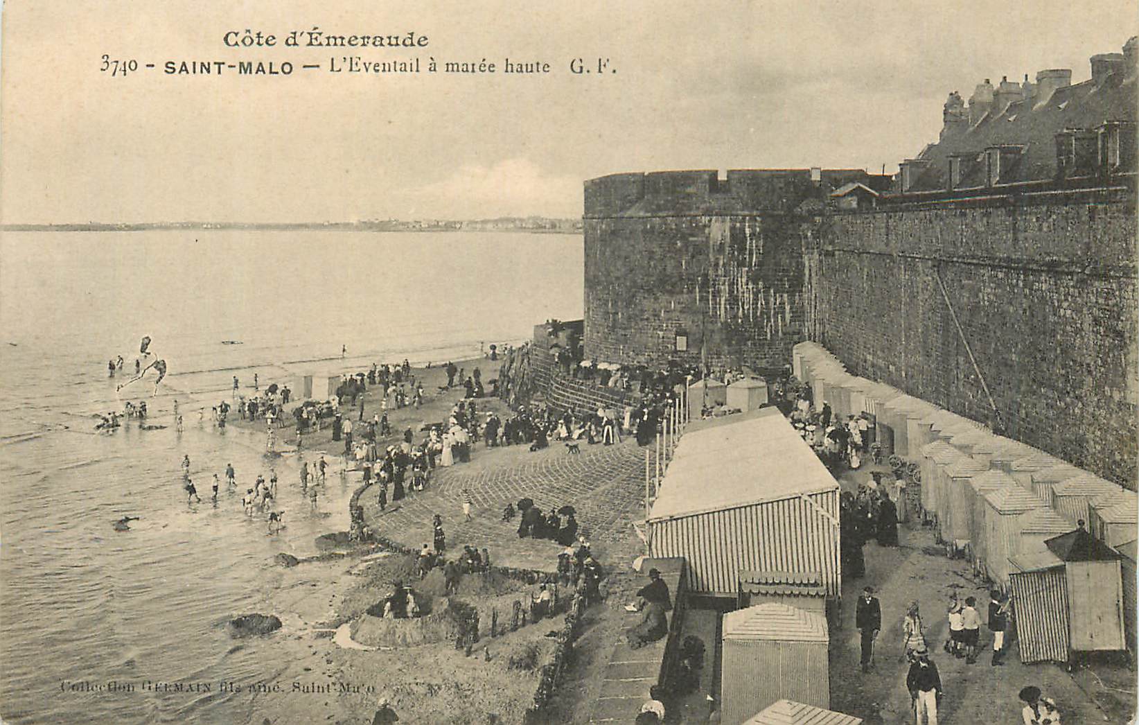 CPA Saint Servan Cote d'Emeraude L'Eventail a Maree haute