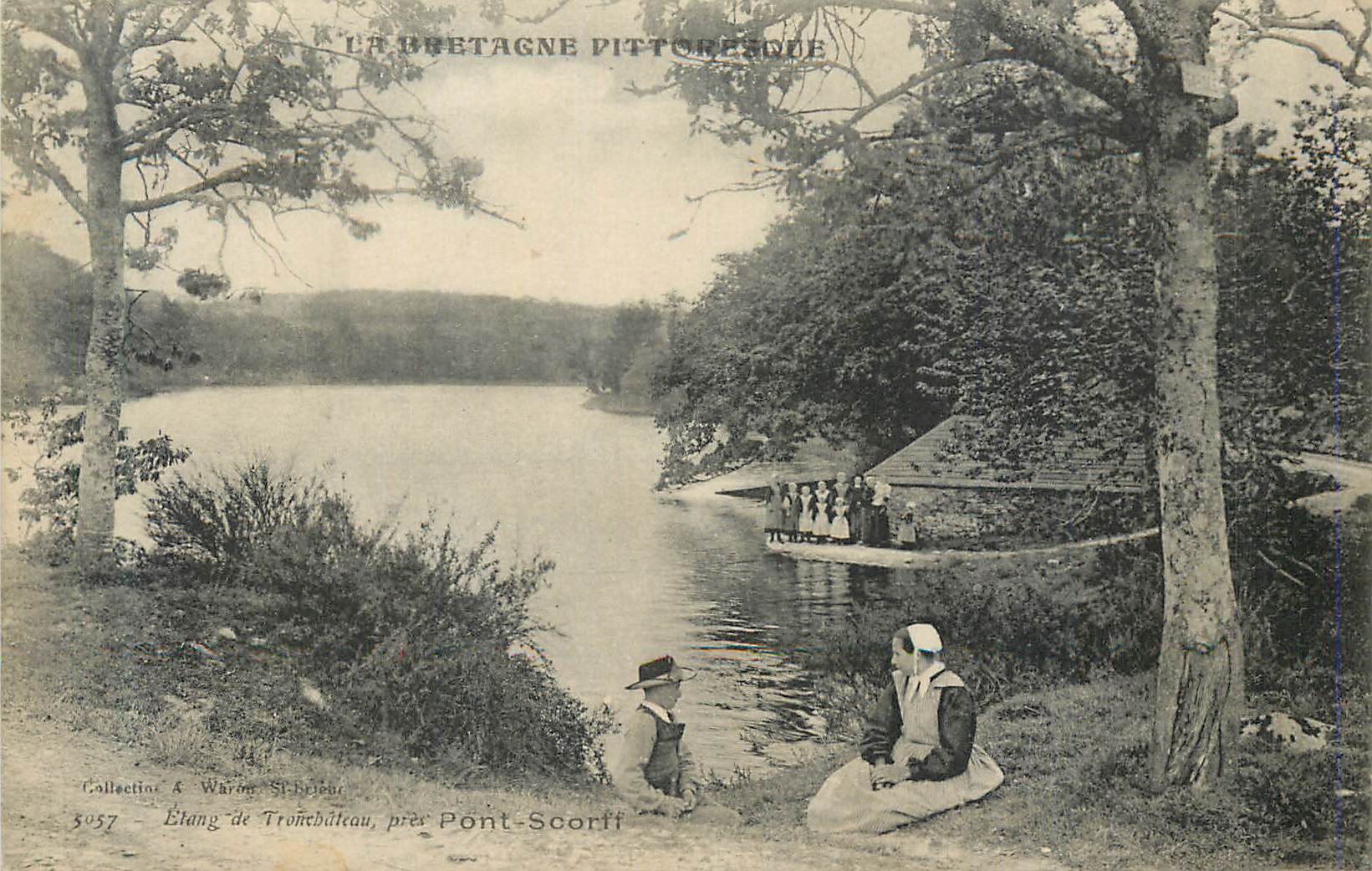 CPA Etang de Tronebateau pres Pont Scorff Folklore