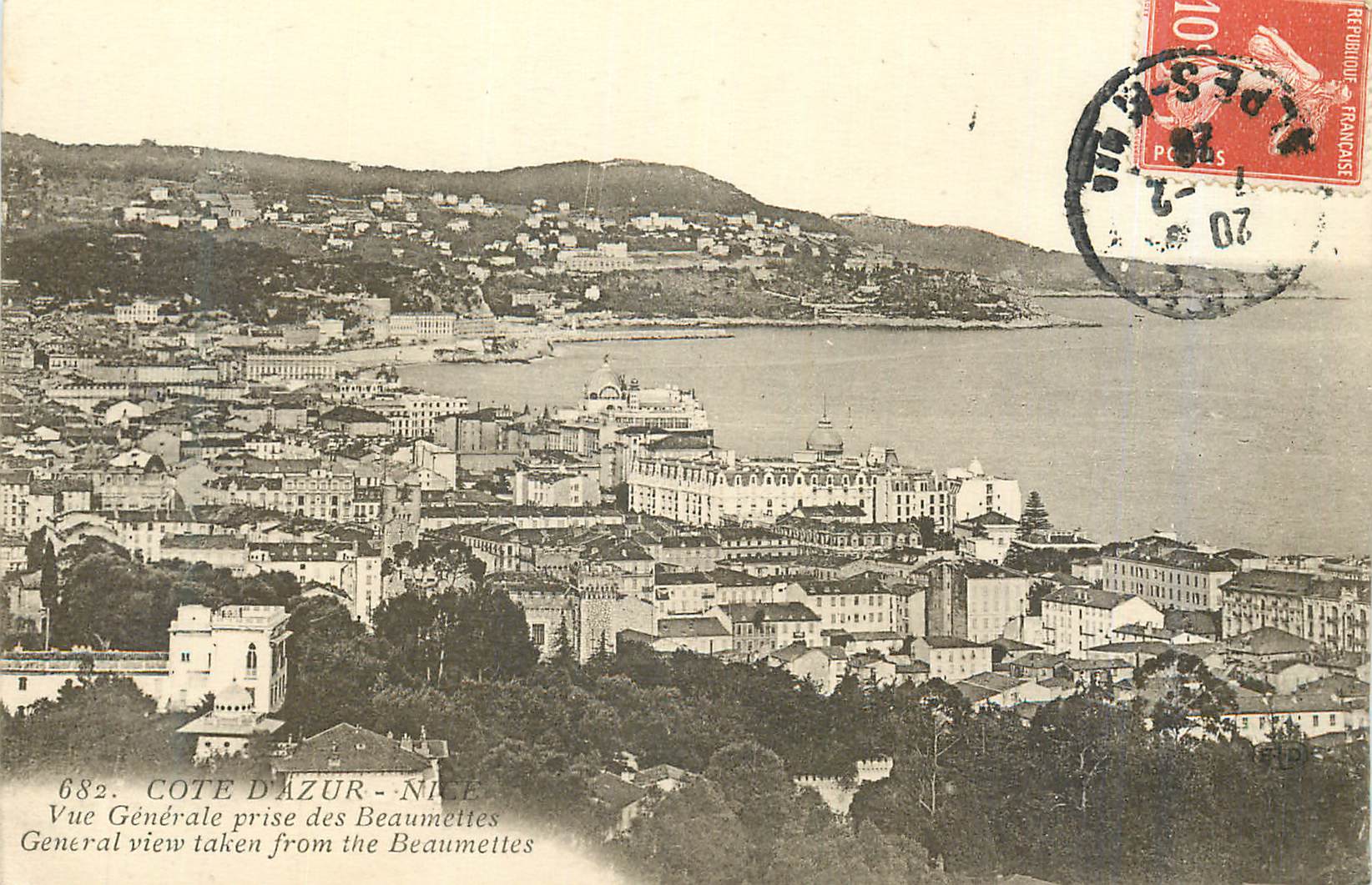 CPA Nice Cote d'Azur Vue Generale prise des Beaumettes