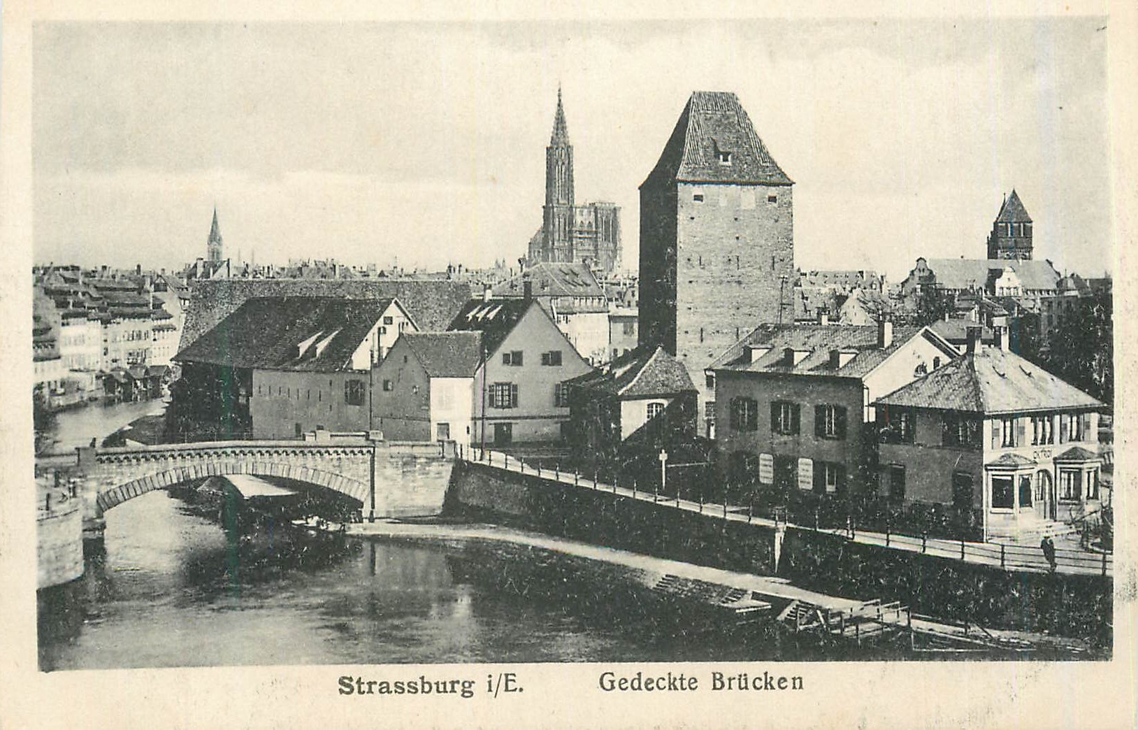 CPA Strassburg Gedeckten Brucken