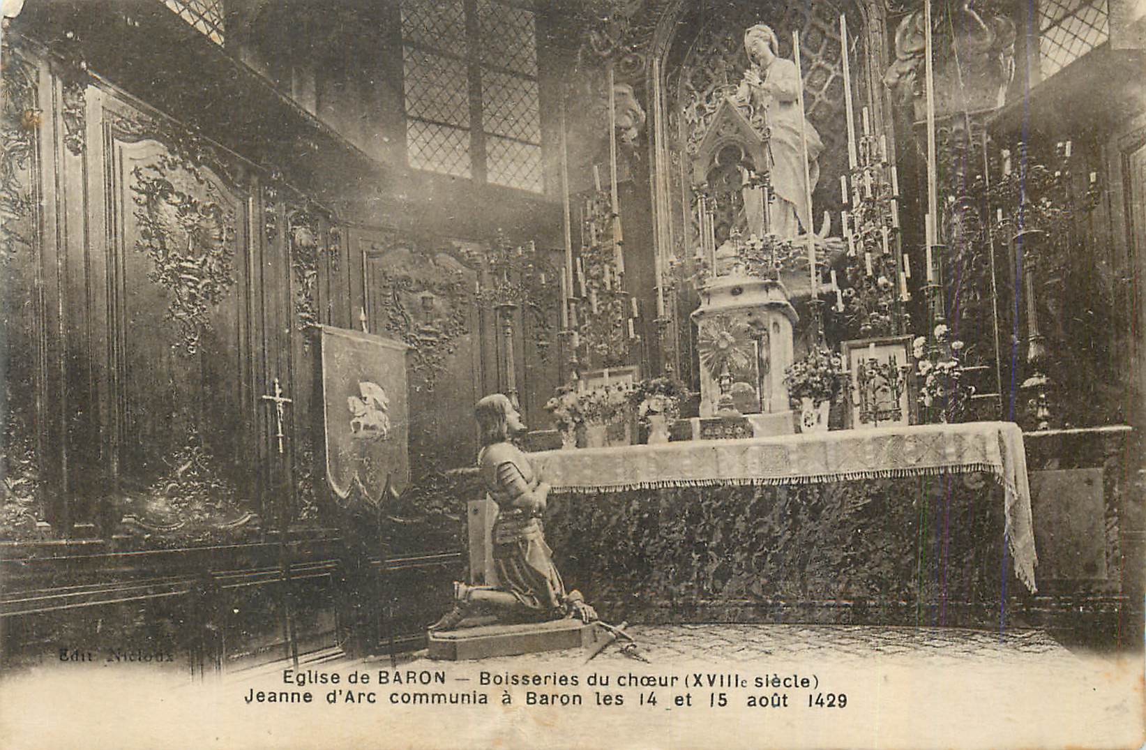 CPA Eglise de la Baron Boisseries du Choeur (XVIIIe Siecle) Jeanne d'Arc Communia a Baron