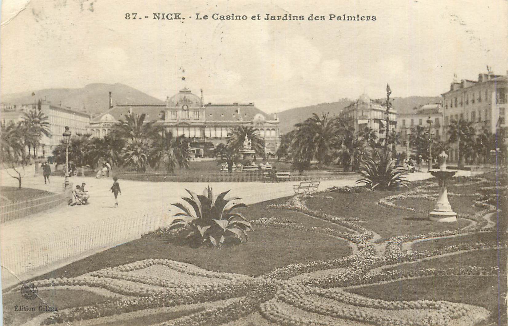 CPA Nice Le Casino et Jardins des Palmiers