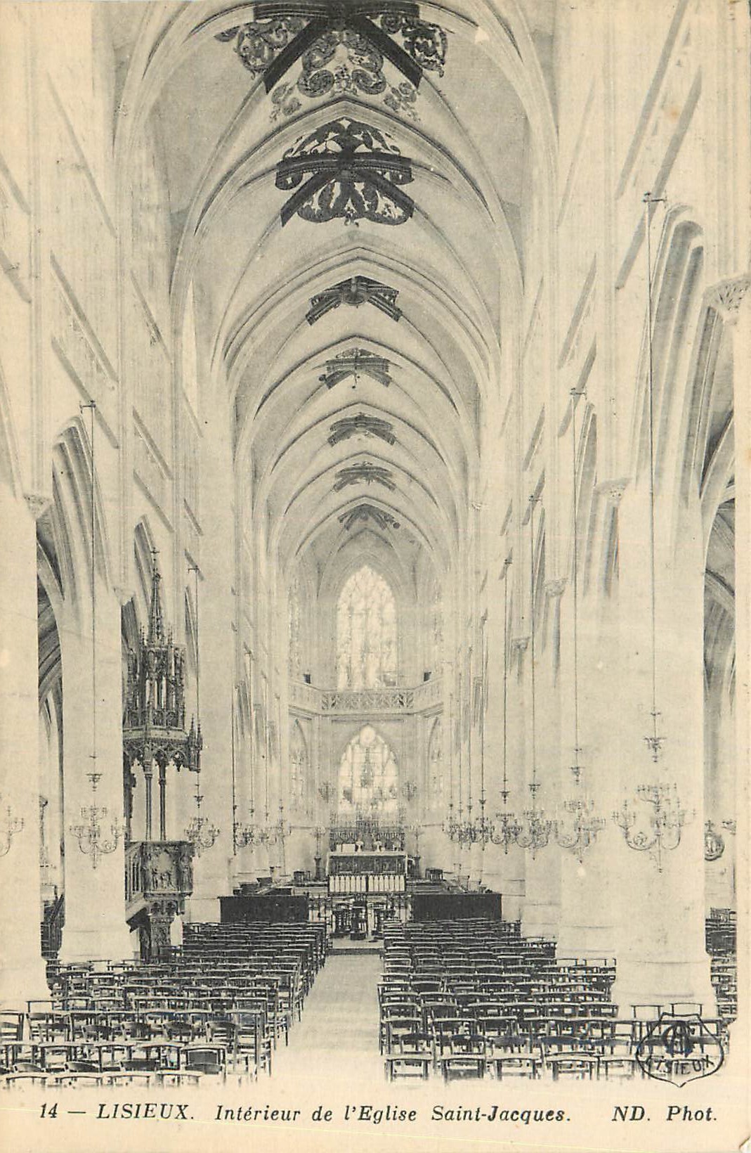 CPA Lisieux Interieur de l'Eglise Saint Jacques