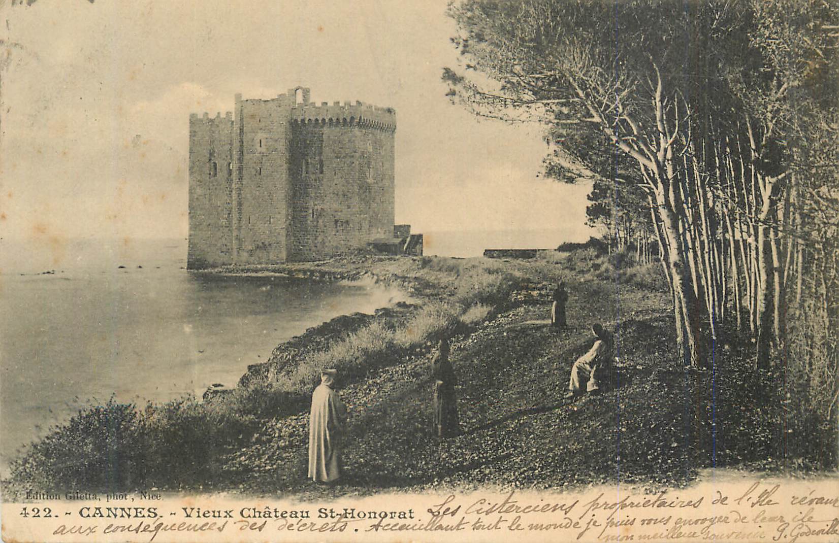 CPA Cannes Vieux Chateau St Honorat