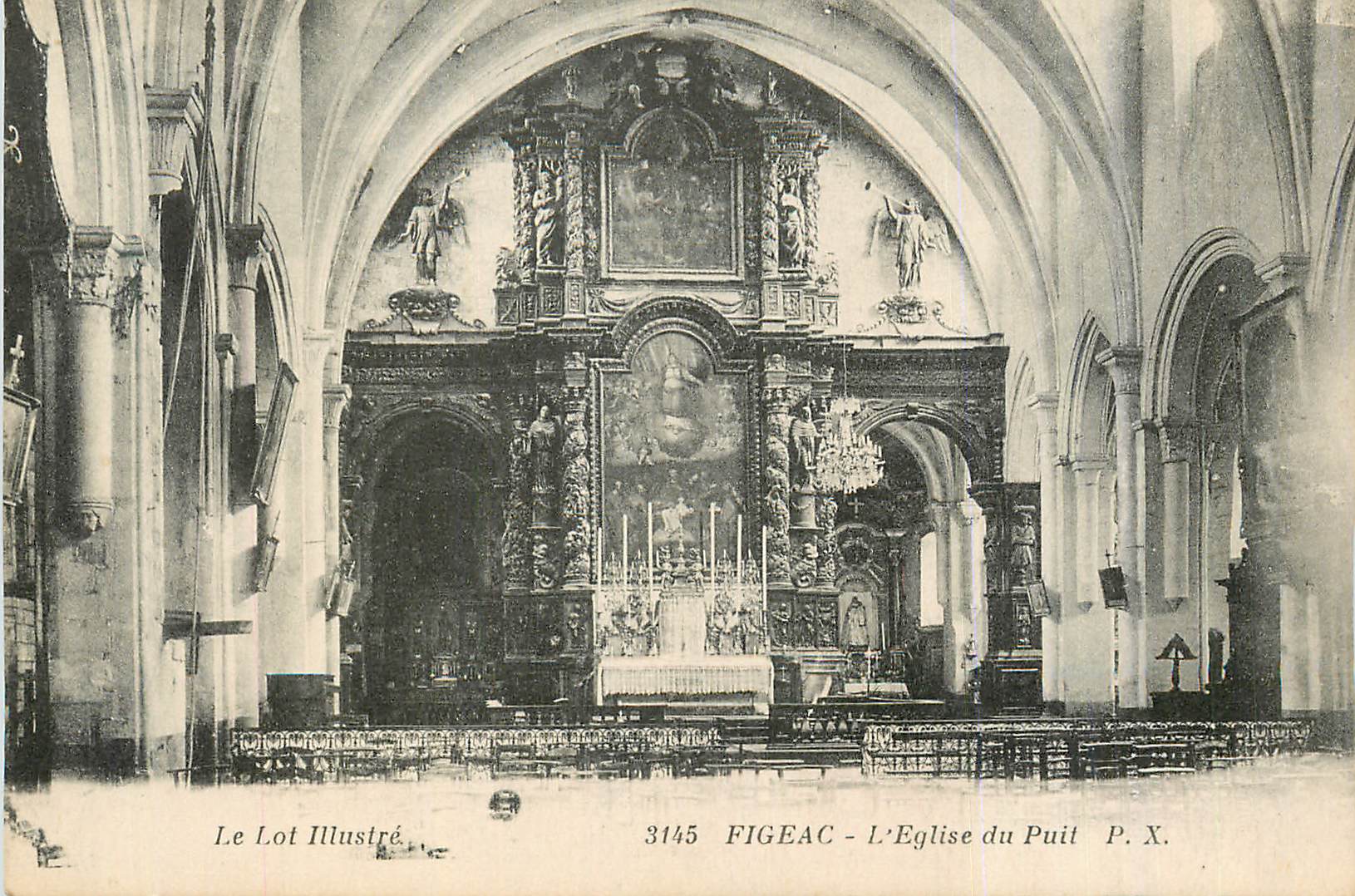 CPA Figeac Le Lot Illustre L'Eglise du Puit