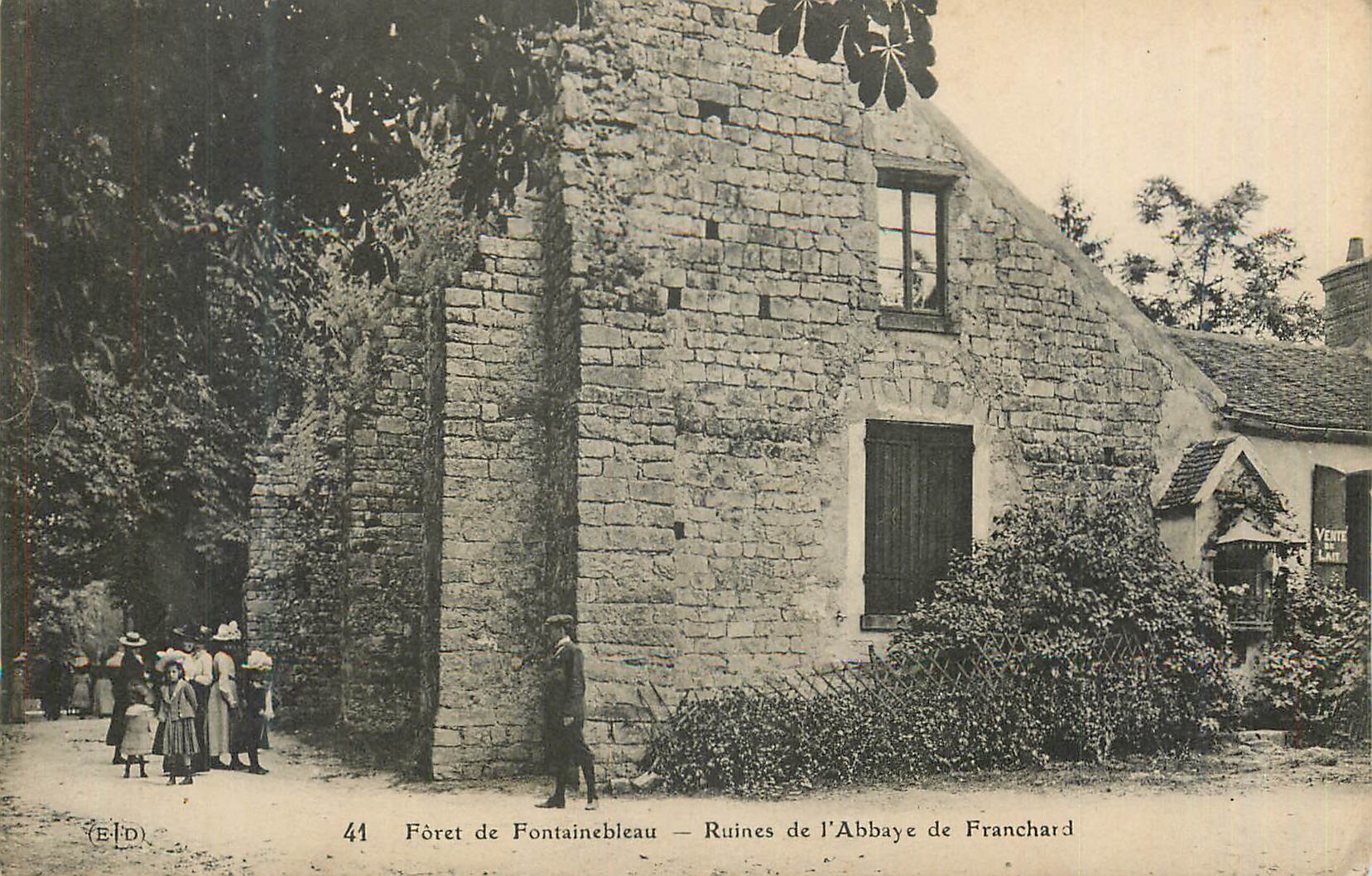 Woud van Fontainebleau — Ruïnes van de Abdij van Franchard — Uitgever ELD, n°44