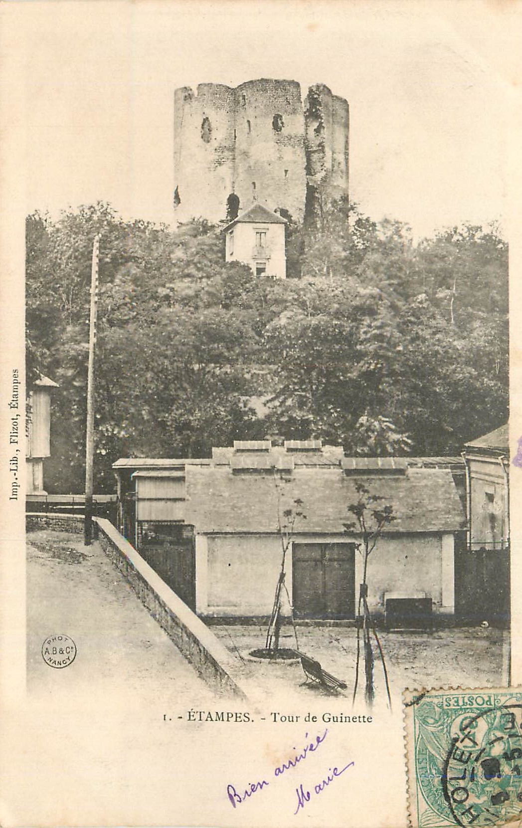 CPA Etampes Tour de Guinette (carte 1900)