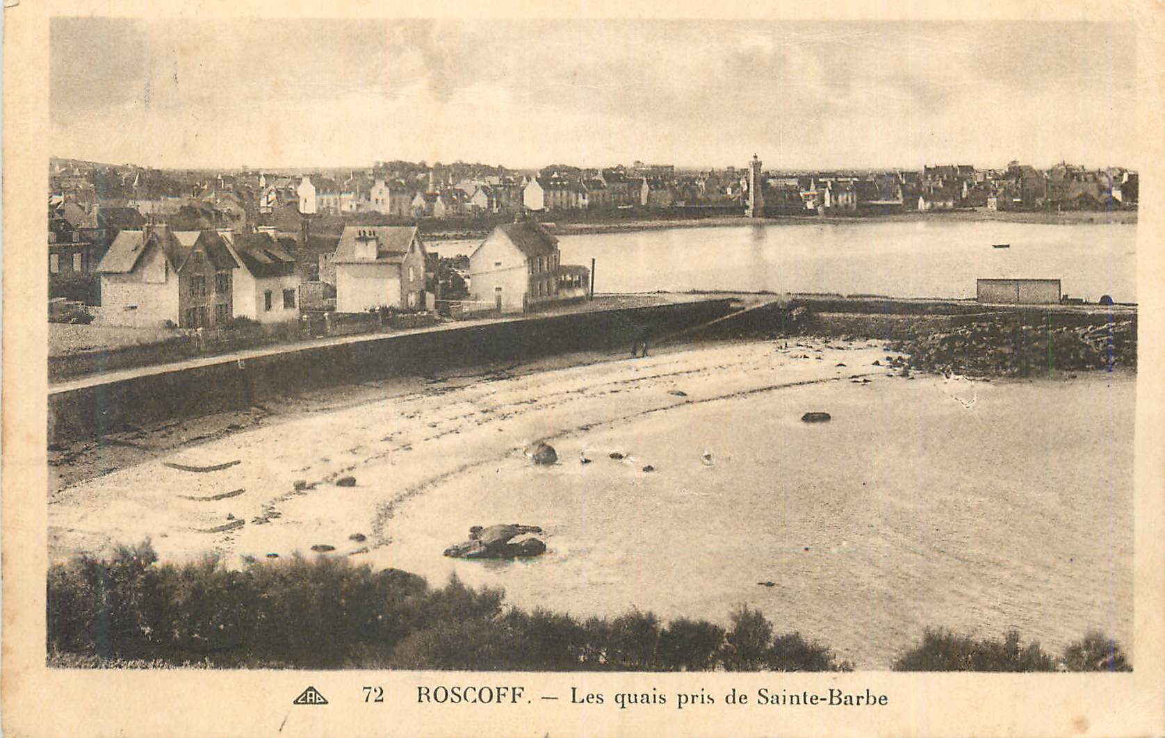 CPA Roscoff Les Quais pris de Sainte Barbe