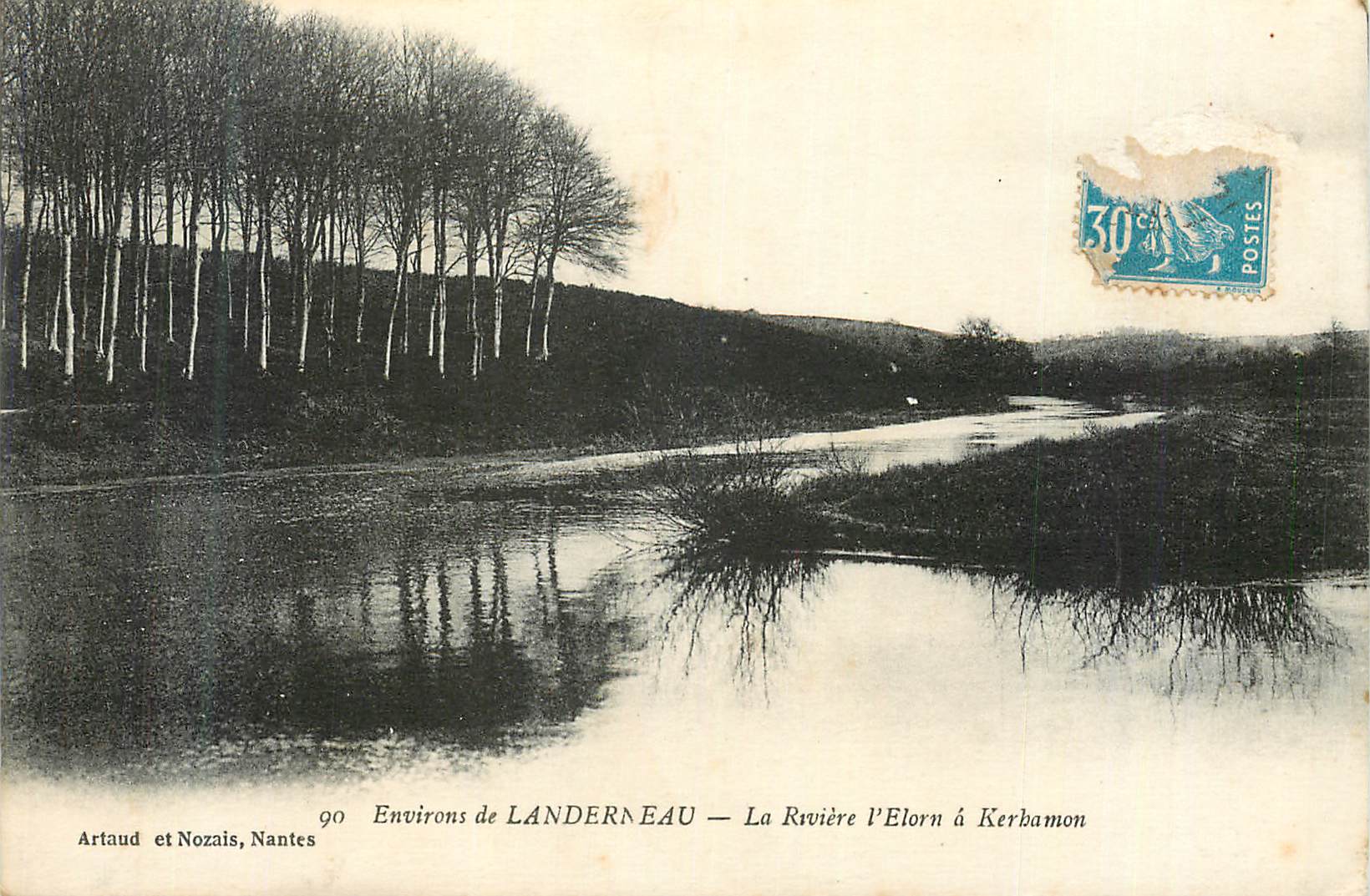 CPA Environs de Landerneau La Riviere L'Elorn a Kerbamon