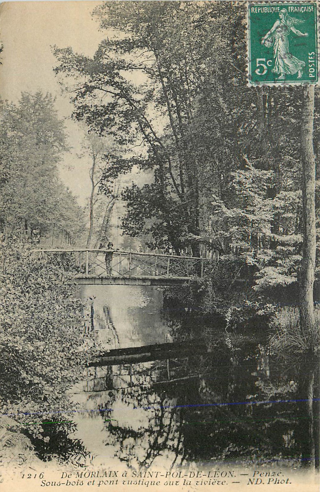 CPA De Morlaix a Saint Pol de Leon Penze sous Bois et Pont