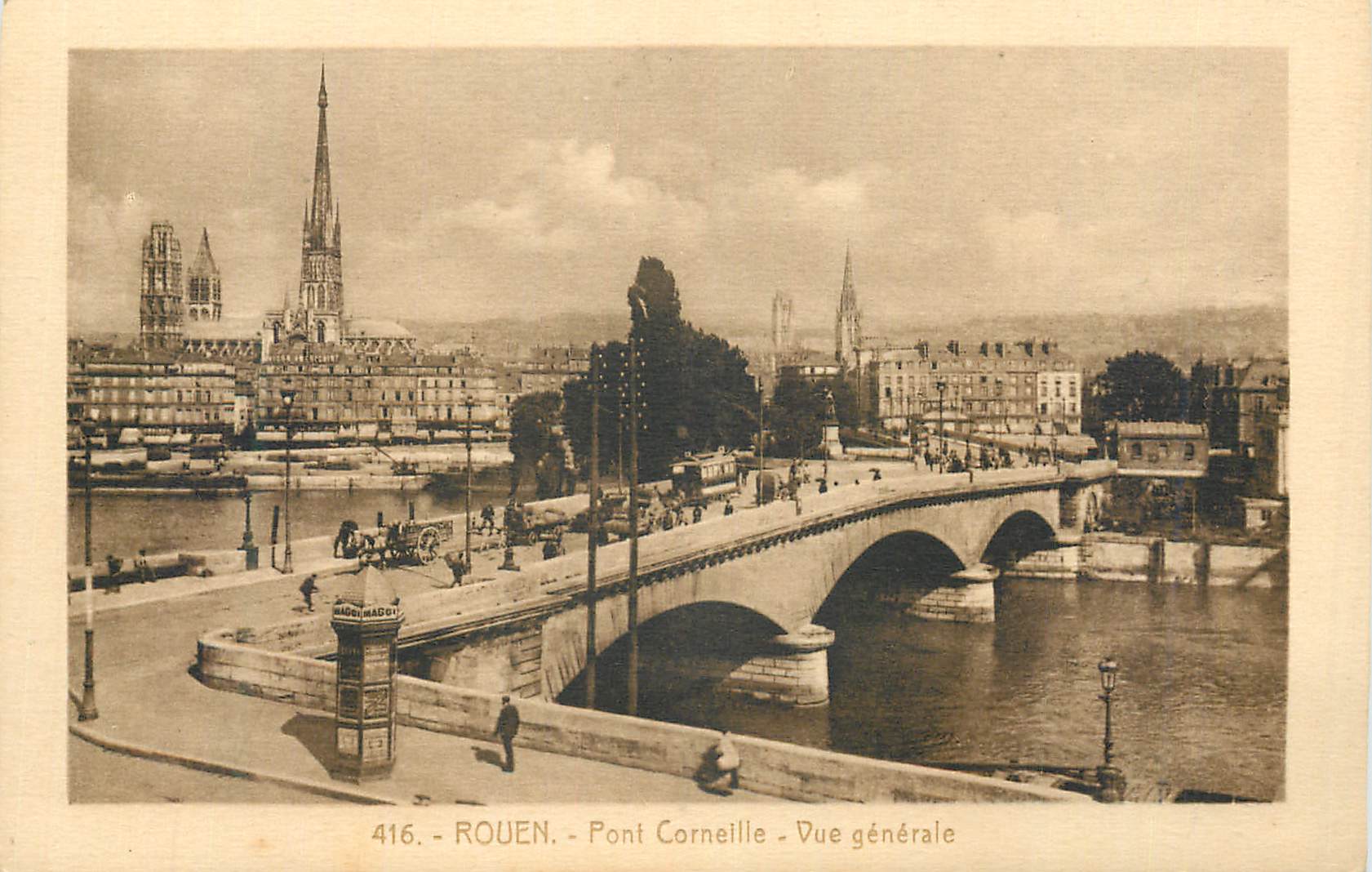 CPA Rouen Pont Corneille Vue Generale