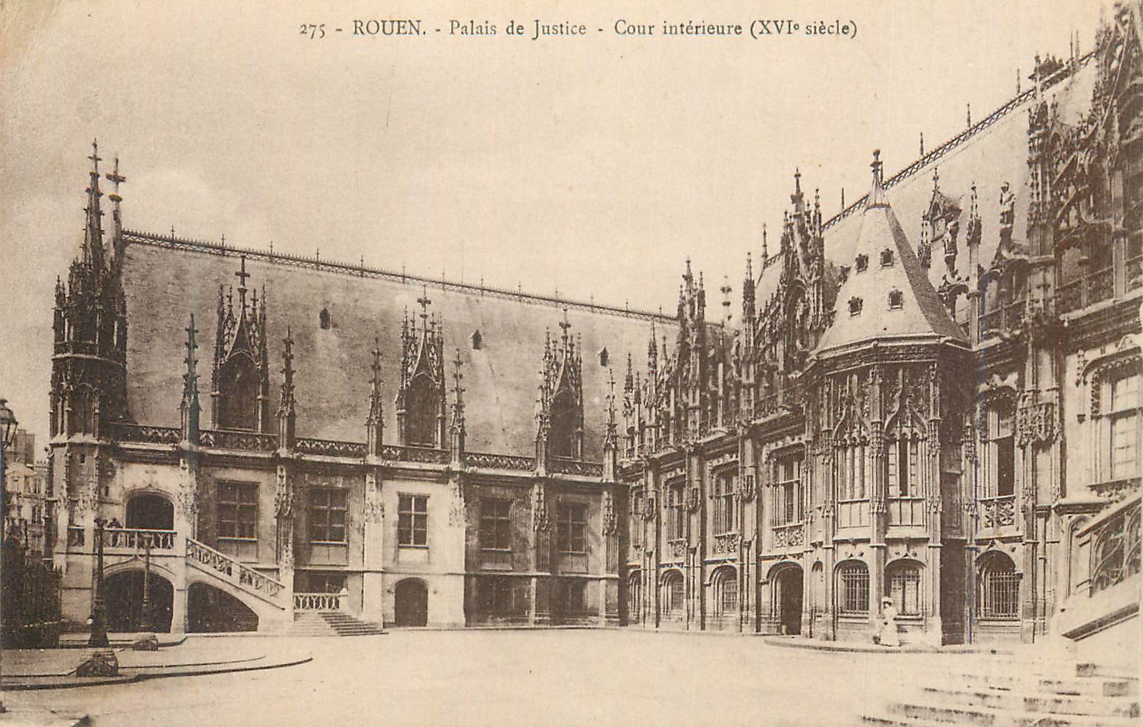CPA Rouen Palais de Justice Cour Interieure (XVIe Siecle)