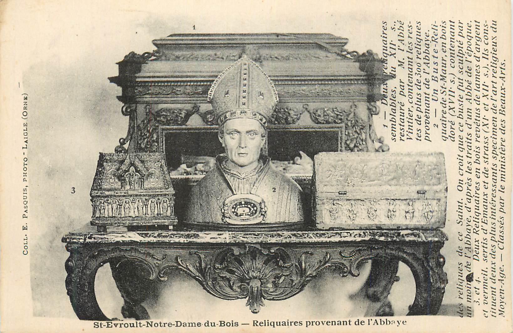 CPA St Evroult Notre Dame du Bois Reliquaires Provenant de l'Abbaye