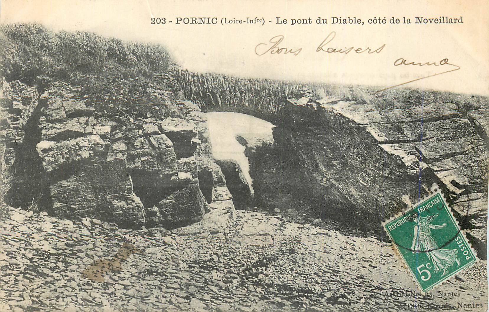 CPA Pornic (Loire Inf) Le Pont du Diable Cote de la Noveillard
