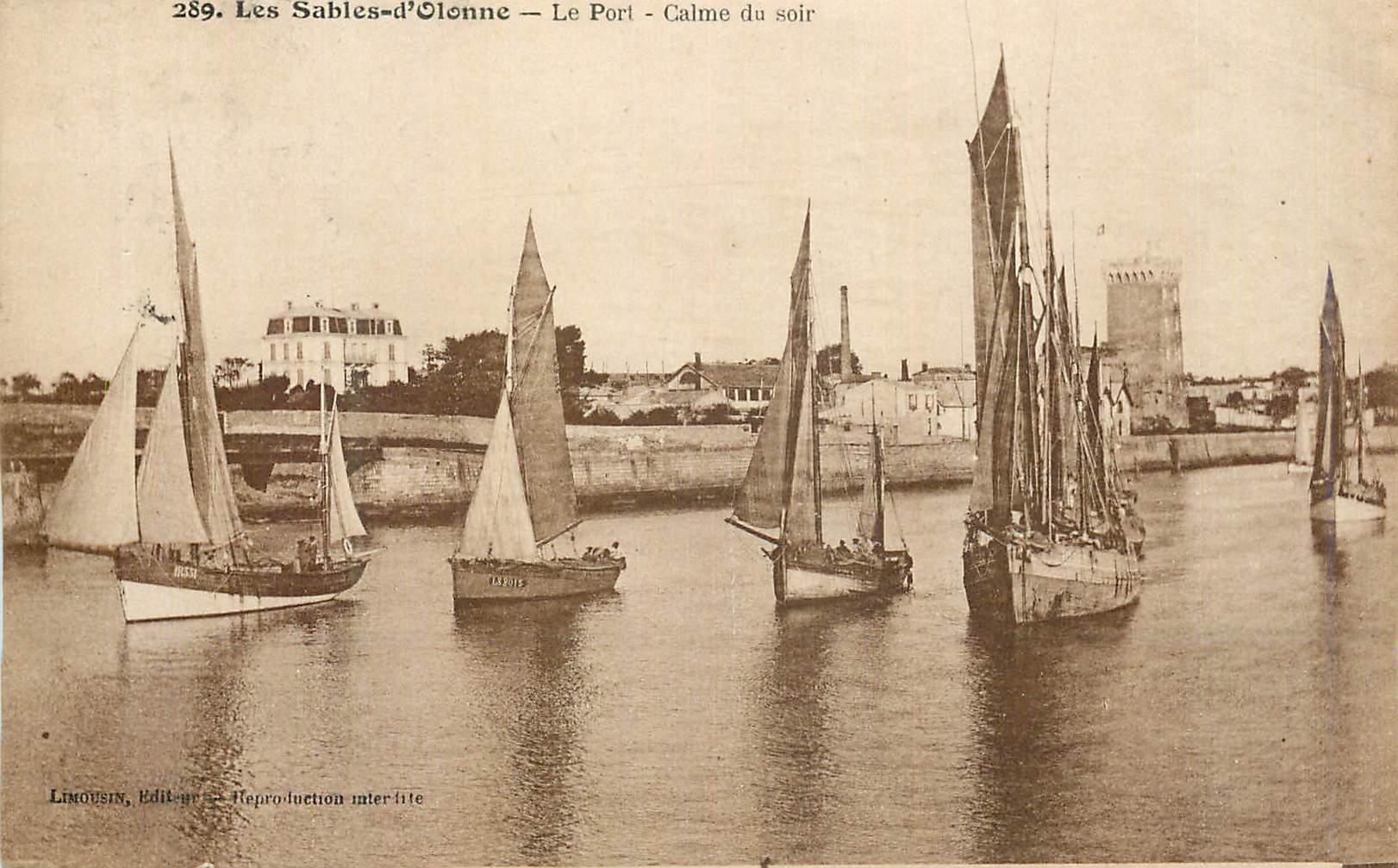 Les Sables-d'Olonne — Le Port — Calme du soir — Édition Limousin, n°289