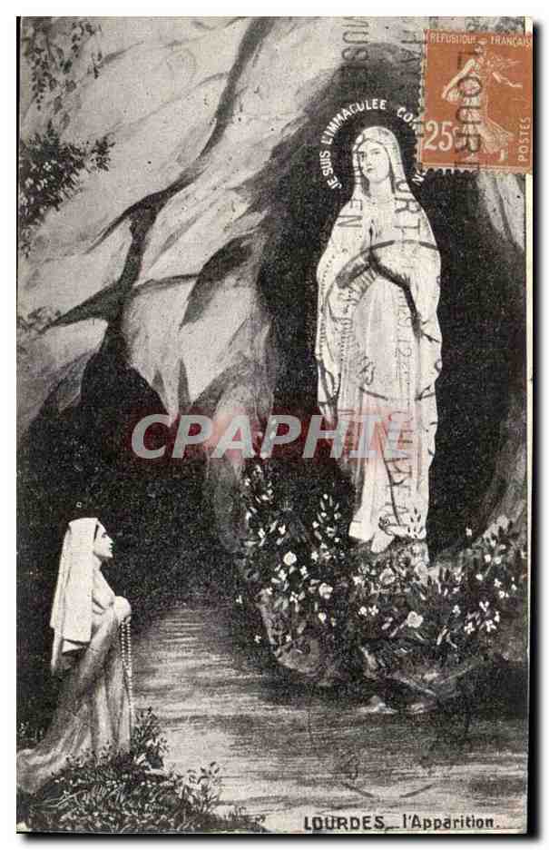 Lourdes CPA L'apparition 