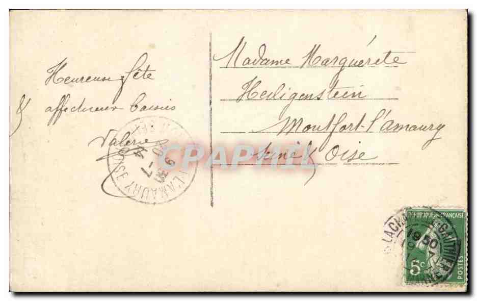 CPA Fantaisie Bonne fete (fleurs) — Rückseite