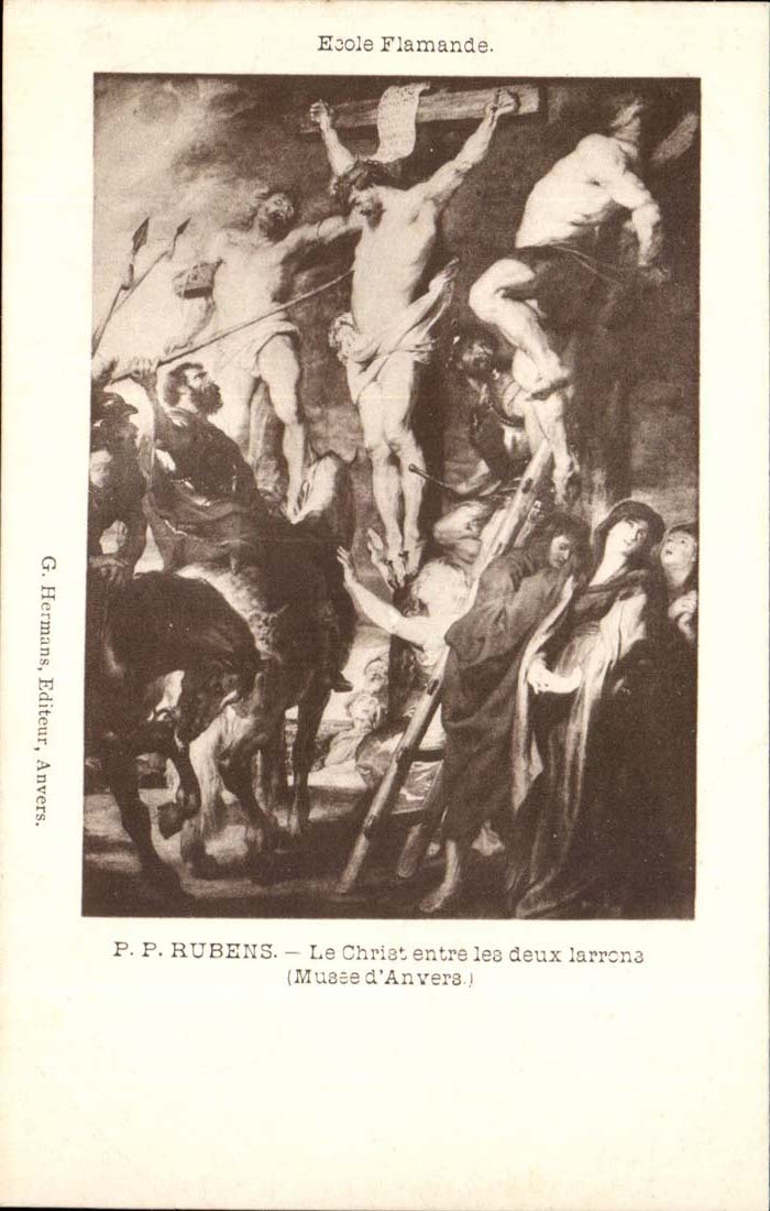 CPA Ecole flamande Rubens Le Christ entre les deux larmes (cathedrale d'anvers)