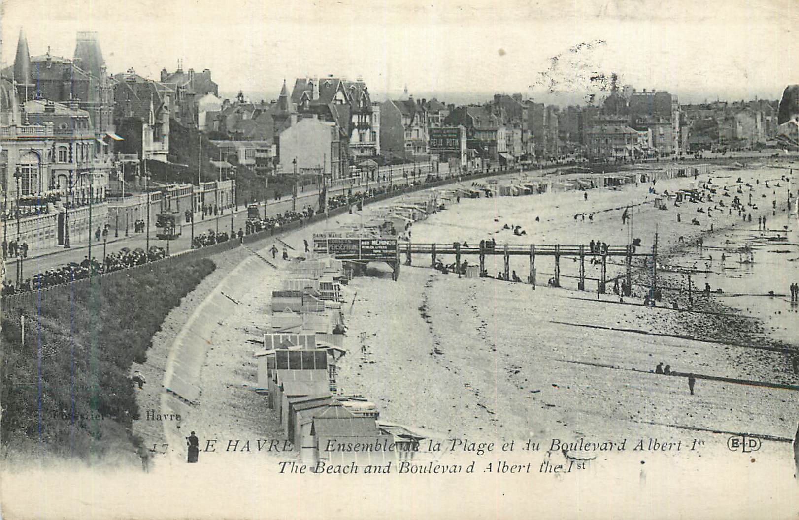 CPA Le Havre Ensemble la Plage et du Boulevard Albert I