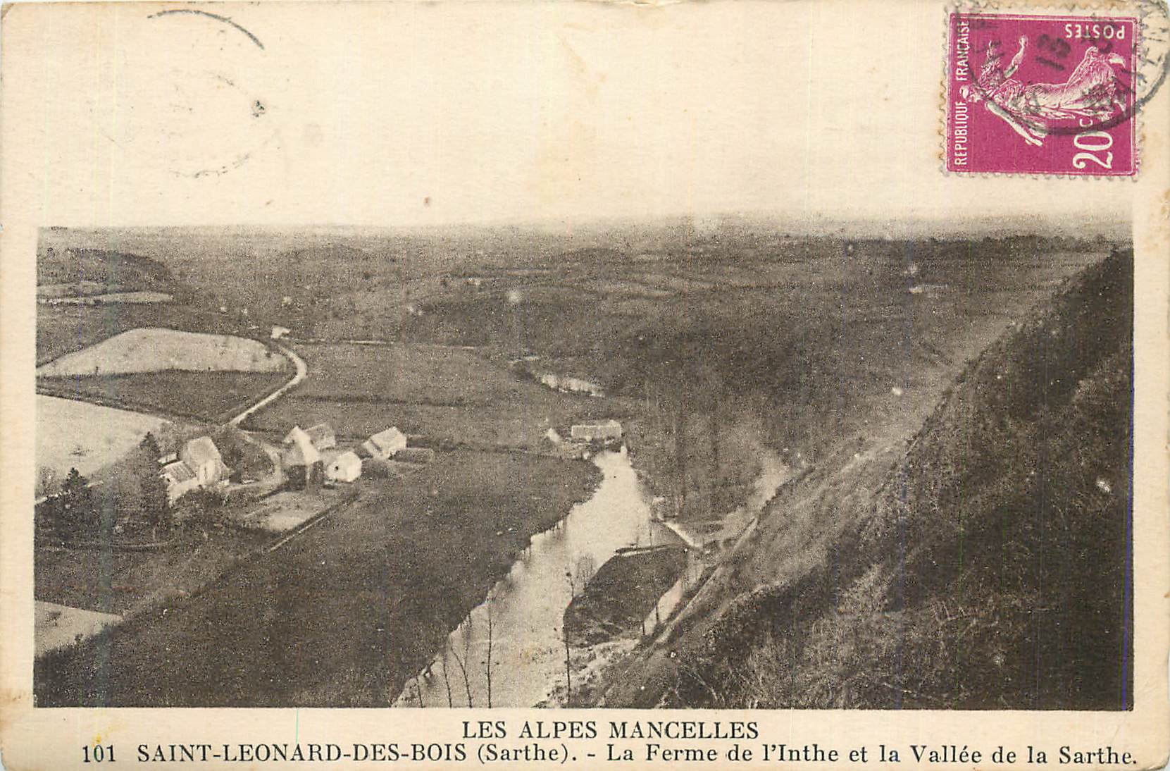 CPA Les Alpes Mancelles Saint Leonard des Bois Sarthe La Ferme de l Inthe et la Vallee de la Sarthe
