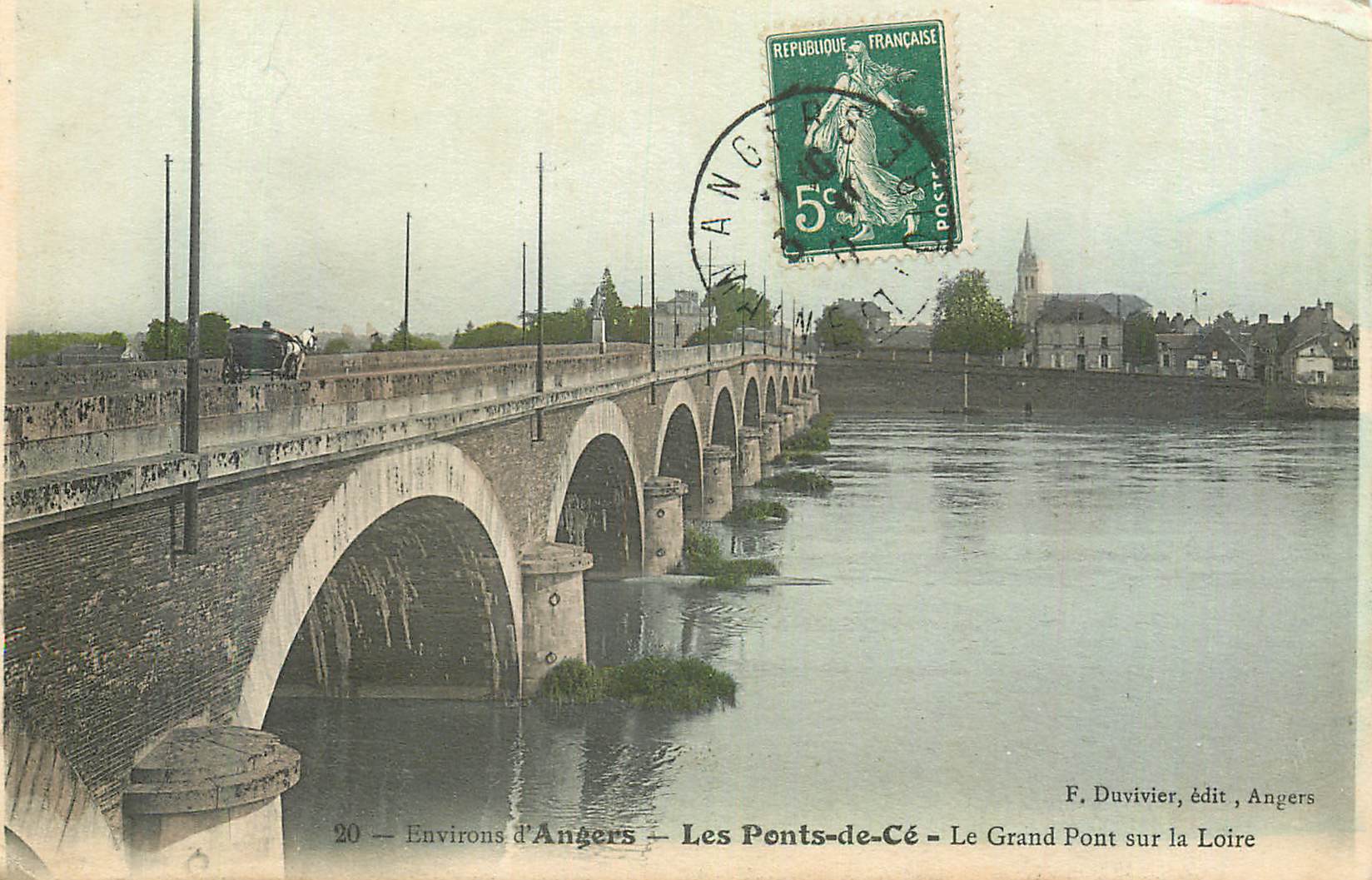 CPA Environs d Angers Les Ponts de Ce Le Grand Pont sur La Loire
