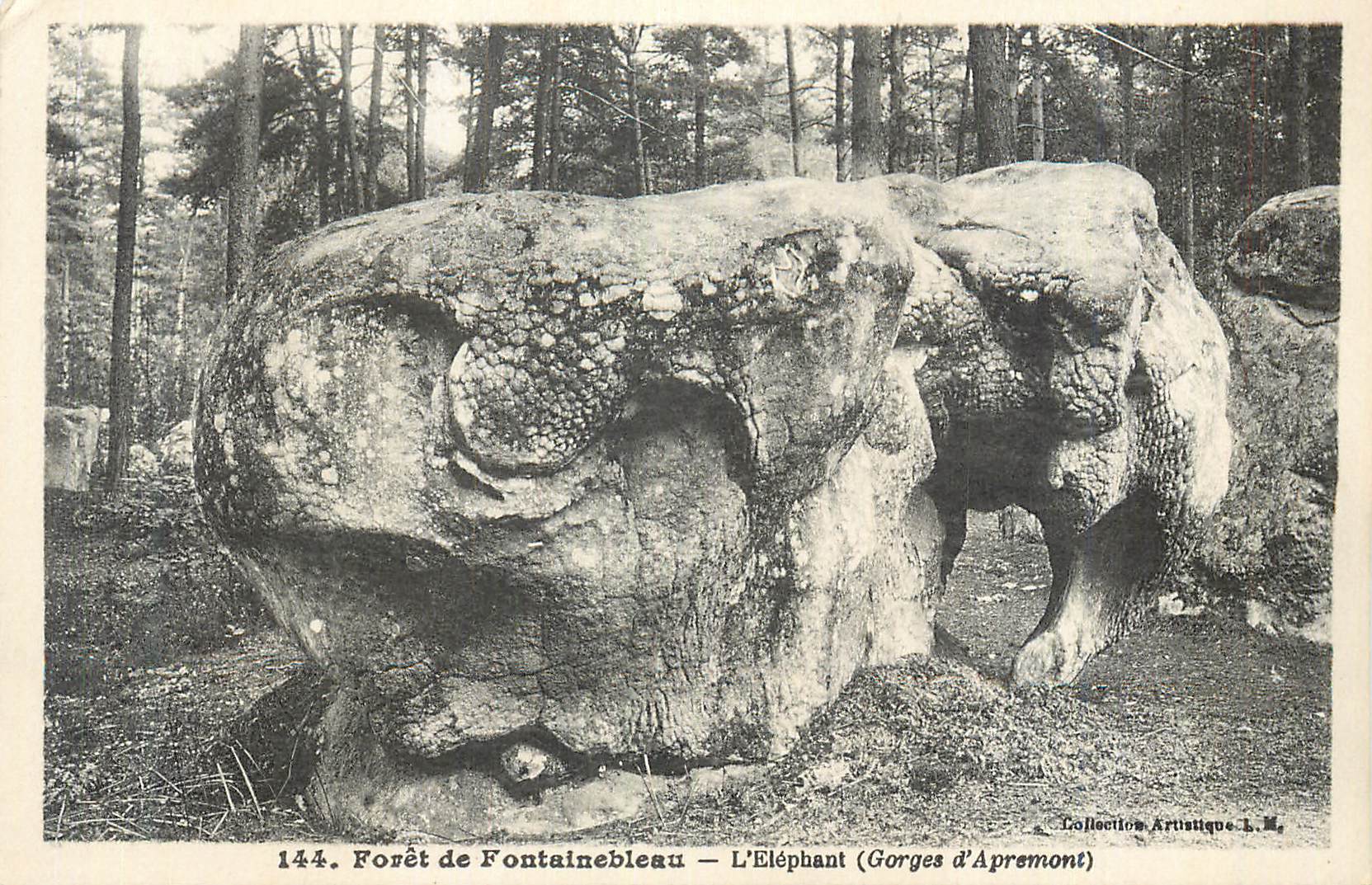 Woud van Fontainebleau — De Olifant (Gorges d'Apremont) — Artistieke Collectie L.M. n°144