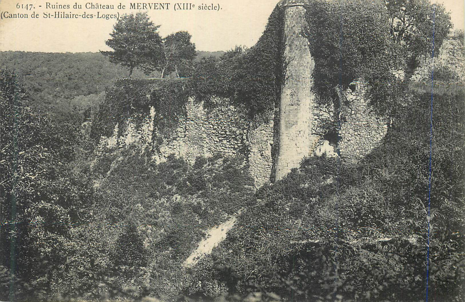CPA Ruines du Chateau de Mervent xiii siecle Canton de St Hilaire de Loges