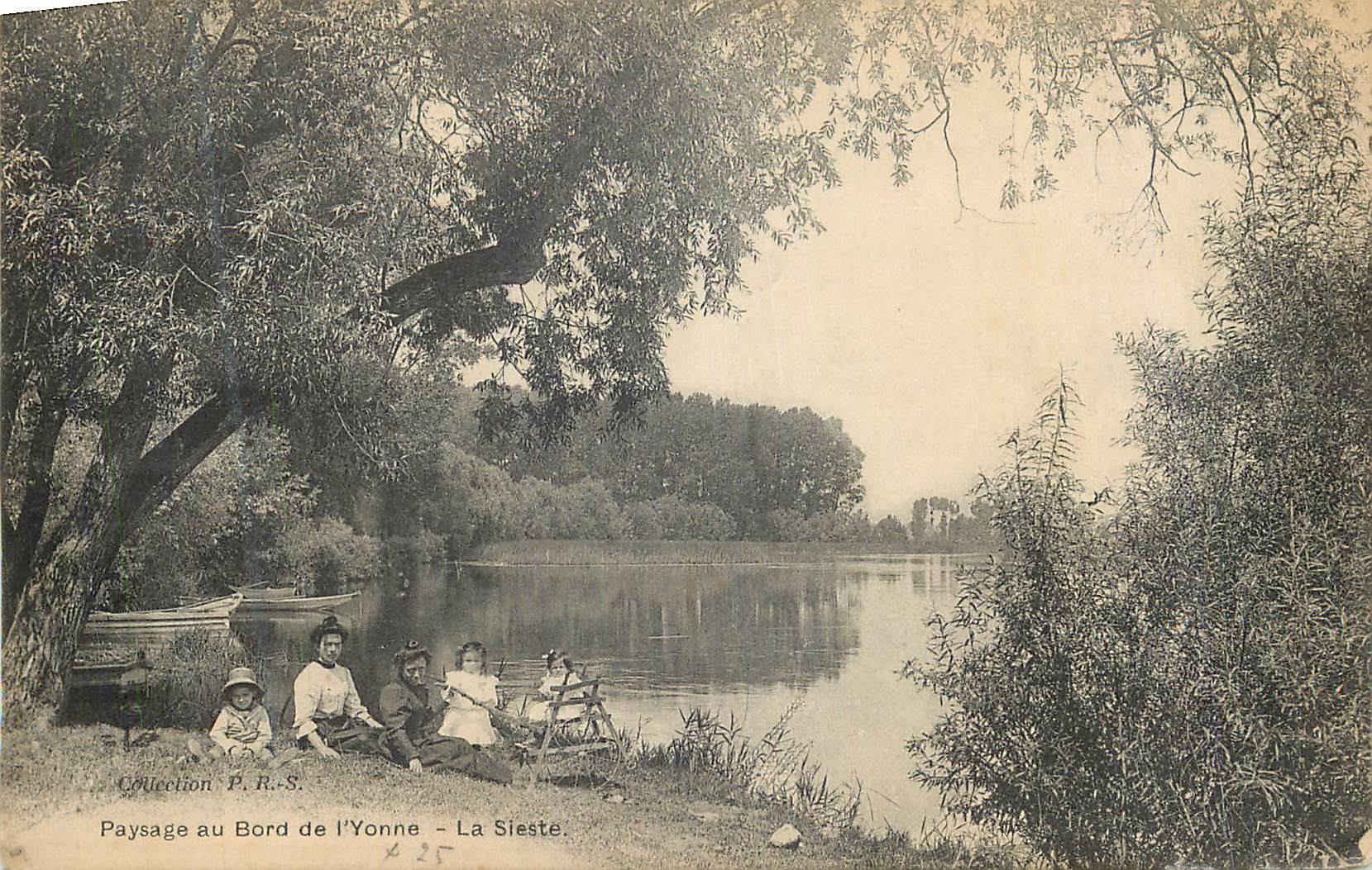 Paysage au Bord de l'Yonne - La Sieste — Collection P.R.S.