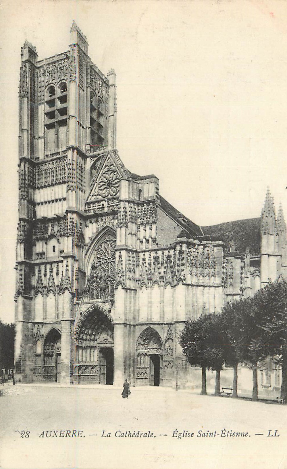 CPA Auxerre La Cathedrale Eglise Saint Etienne