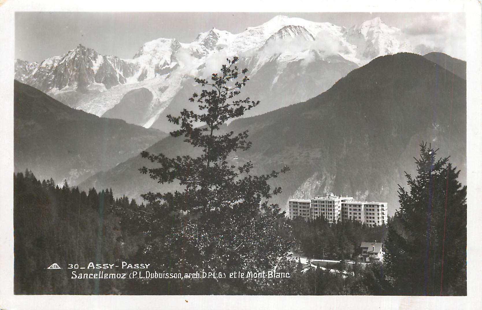 CPM Assy Passy Sancellemoz  P L Dubuisson arch et le Mont Blanc