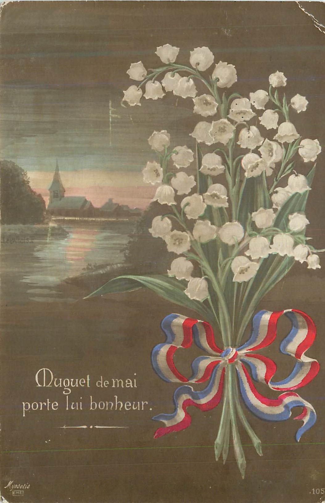 CPA Muguet de mai porte lui bonheur