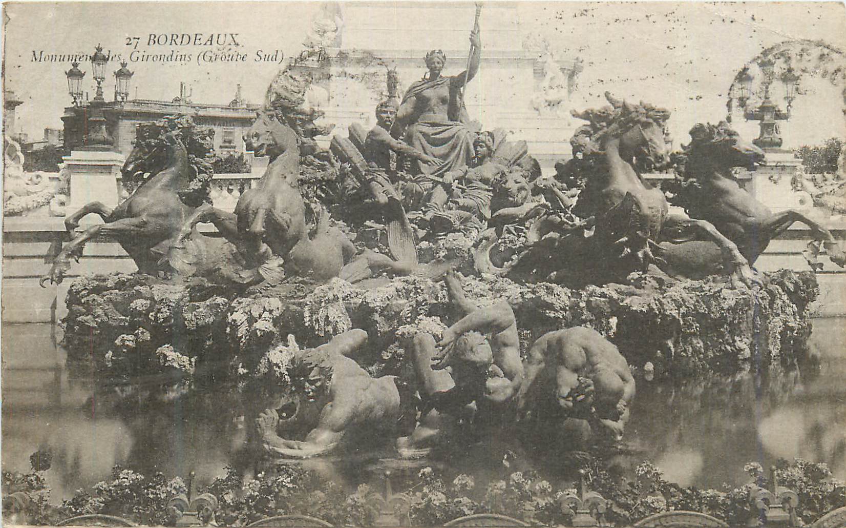 CPA Bordeaux Monument des Girondius Groethe Sud