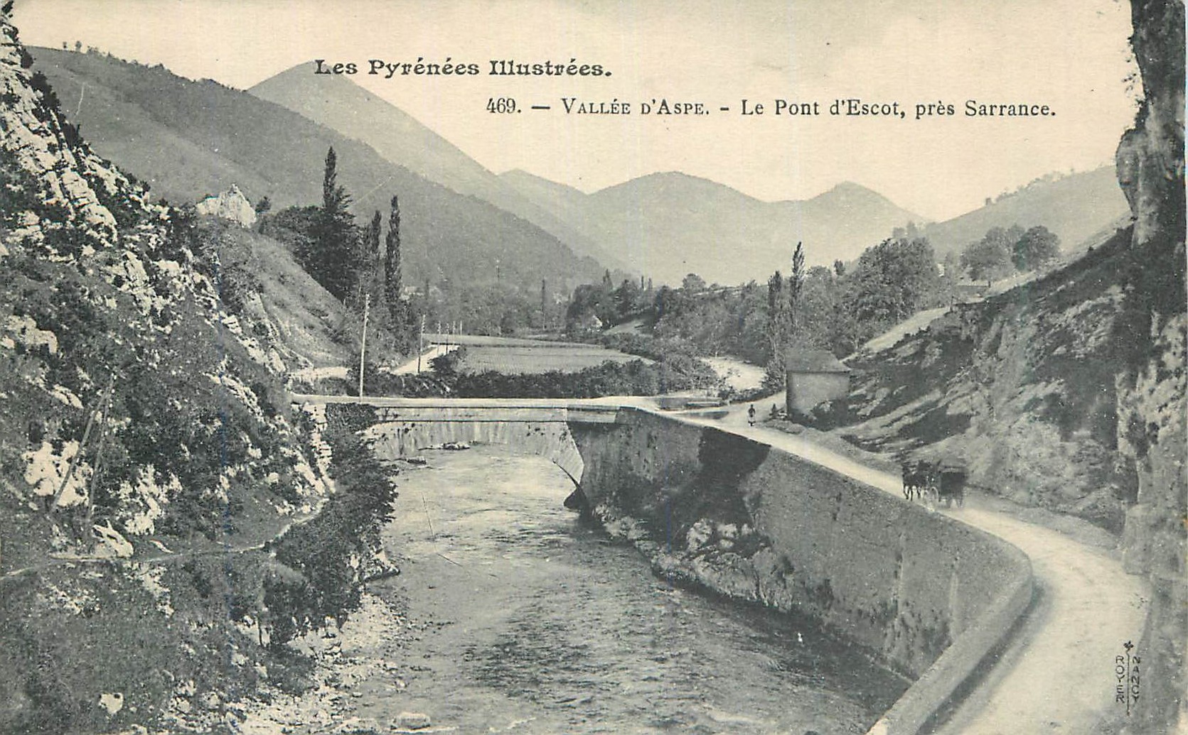CPA Les Pyrenees Illustrees Vallee d Aspe Le Pont d Escot pres Sarrance