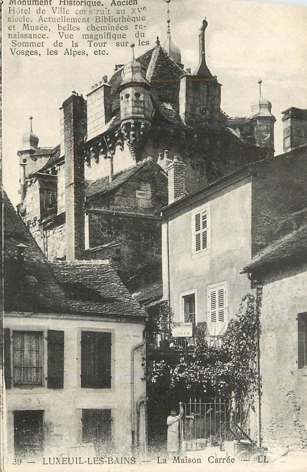 La Maison Carrée — Luxeuil-les-Bains — Ancien Hôtel de Ville, Monument Historique