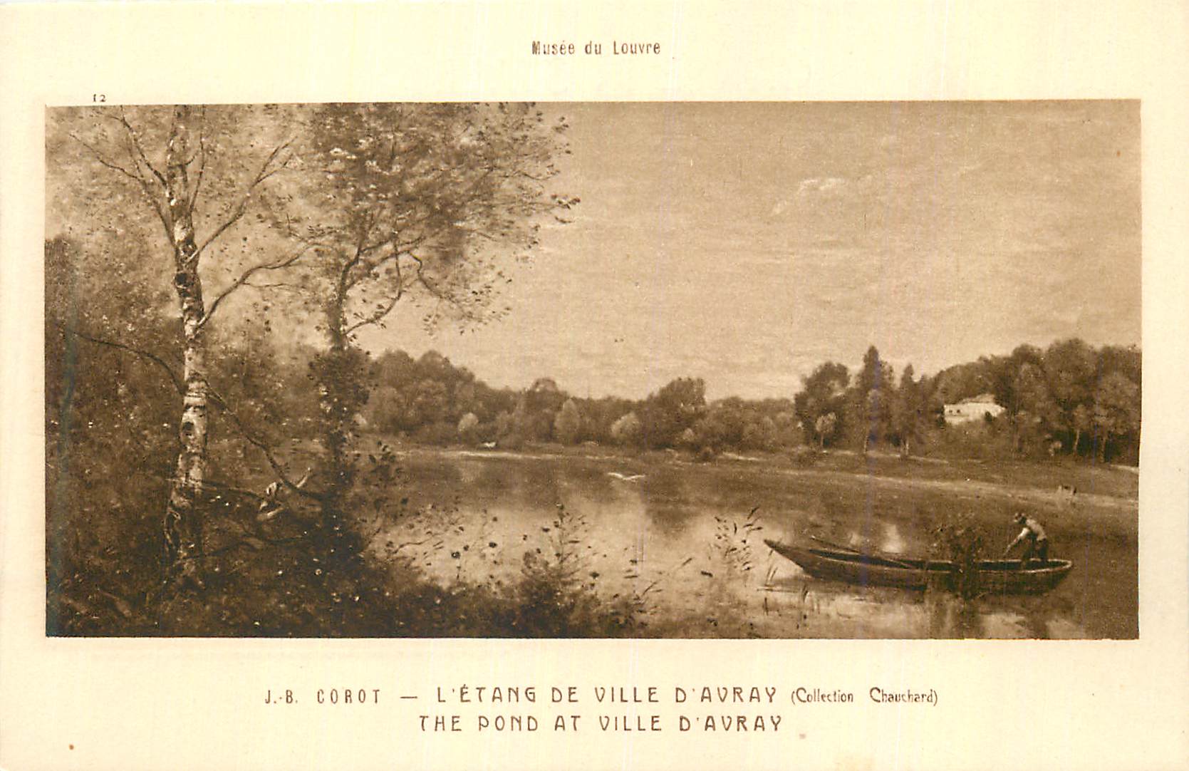 CPA J B Corot L Etang de Ville d Avray