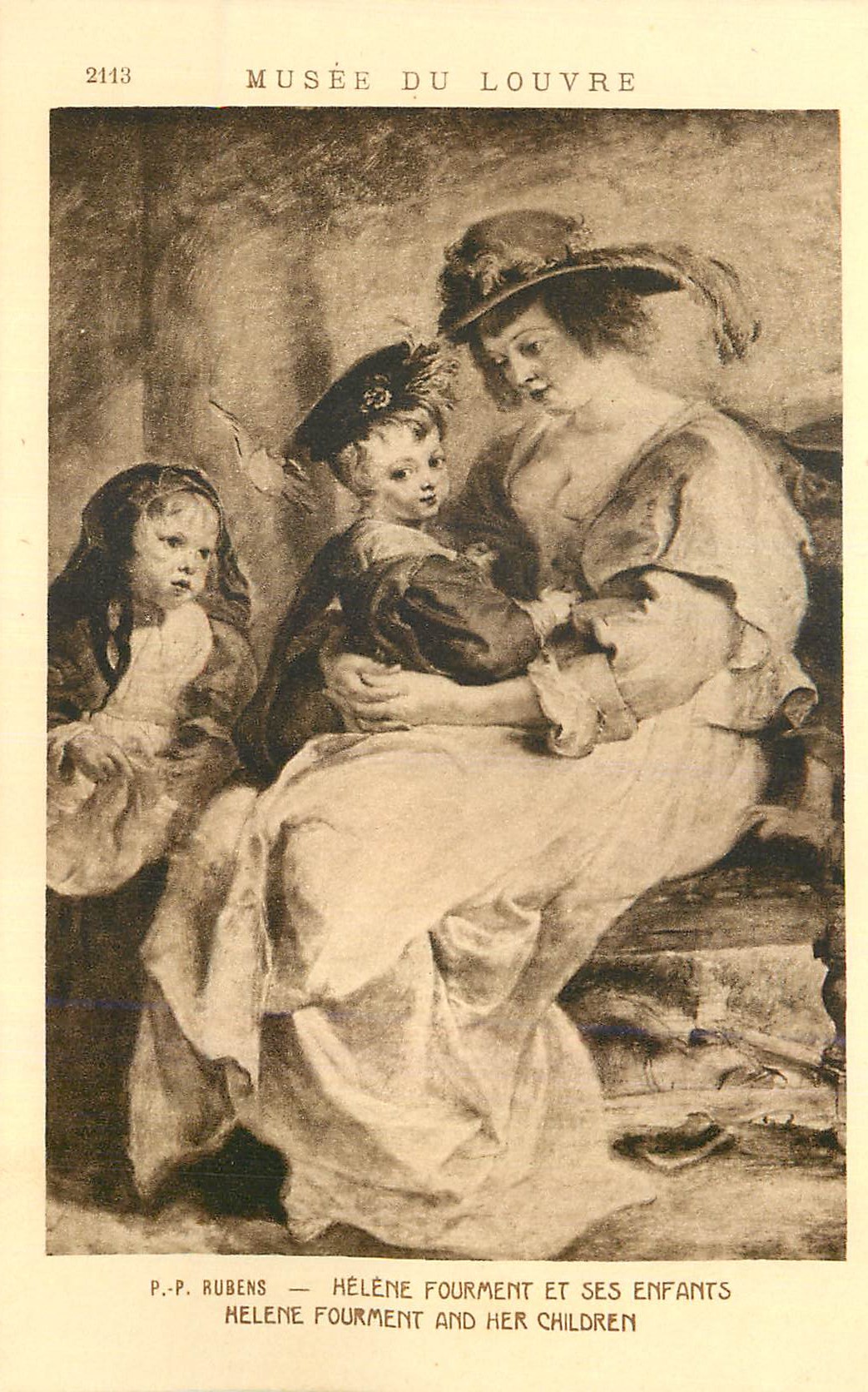 CPA Musee de Louvre P P Rubens Helene Fourment et ses Enfants