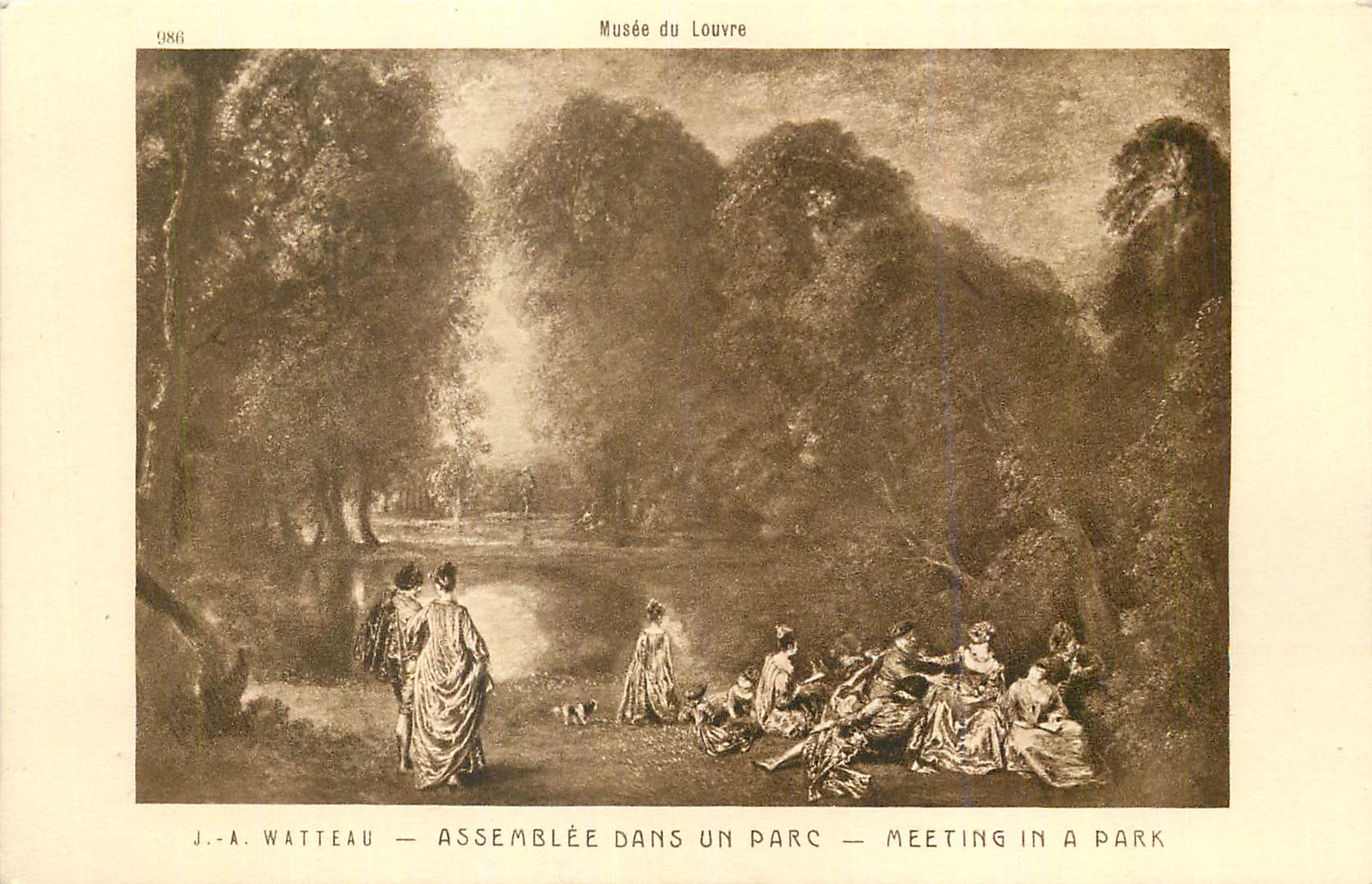 CPA Musee de Louvre  J A Watteau Assemblee dans un Parc