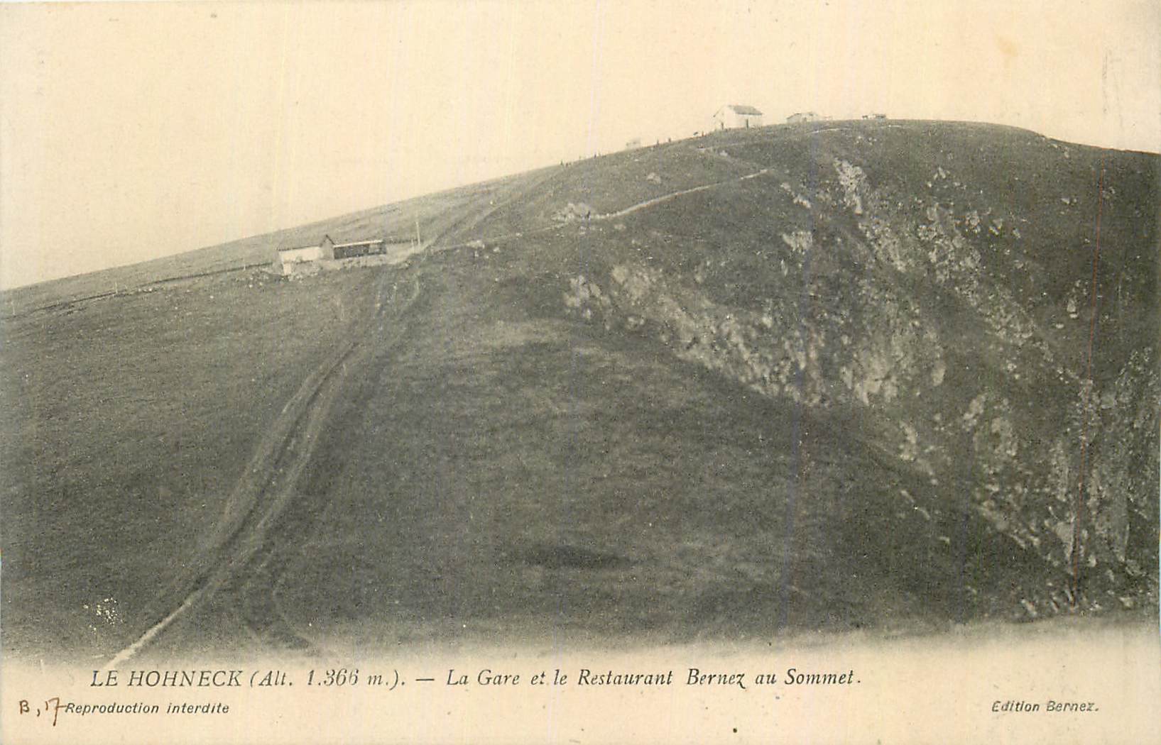 CPA Le Hohneck La Gare et le Restaurant Bernez au sommet