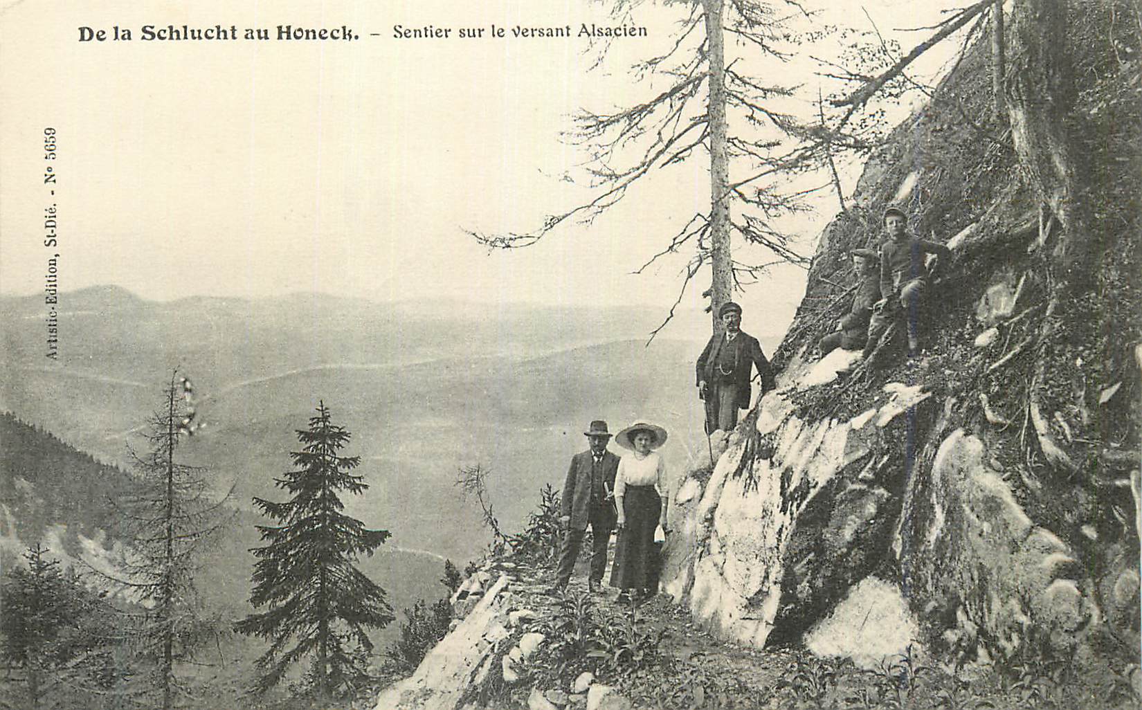 CPA De la Schlucht au Honeck Sentier sur le versant Alsacien (animee)
