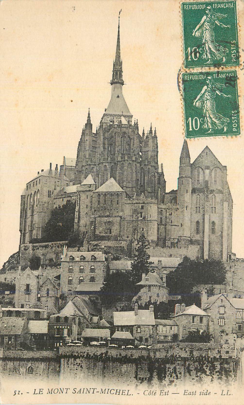 Le Mont Saint-Michel — Côté Est — LL. — 51.