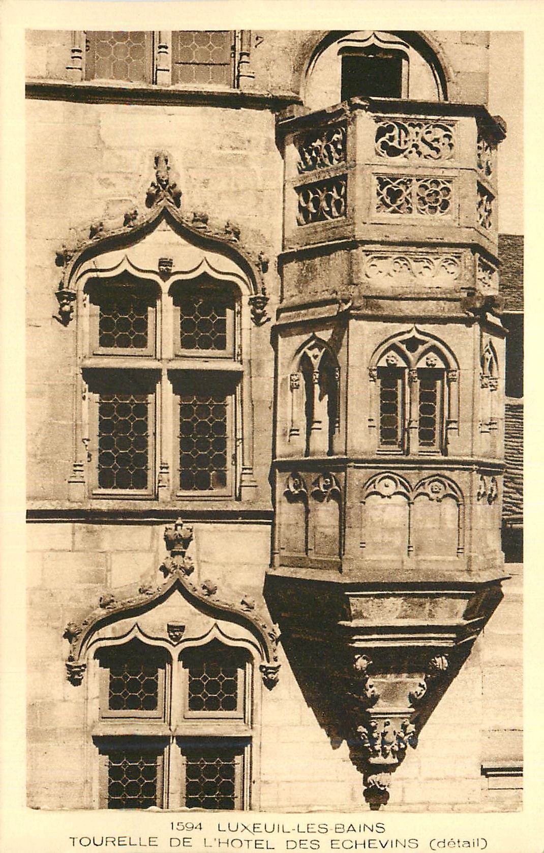 CPA Luxeuil les Bains Tourelle de l Hotel des Echevins detail