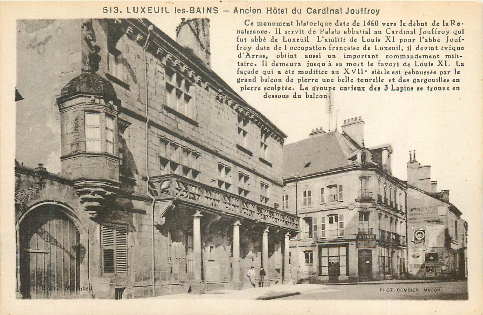 CPA Luxeuil les Bains Ancien Hotel du Cardinal Jouffroy