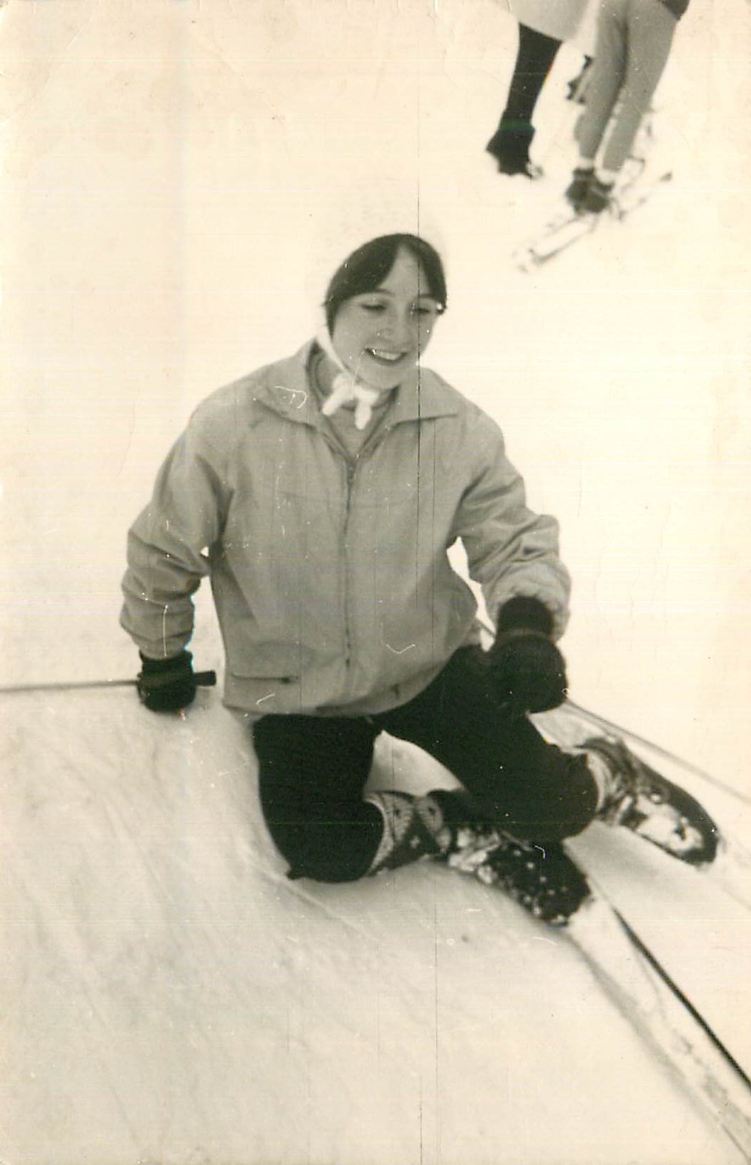 CARTE PHOTO Femme Ski