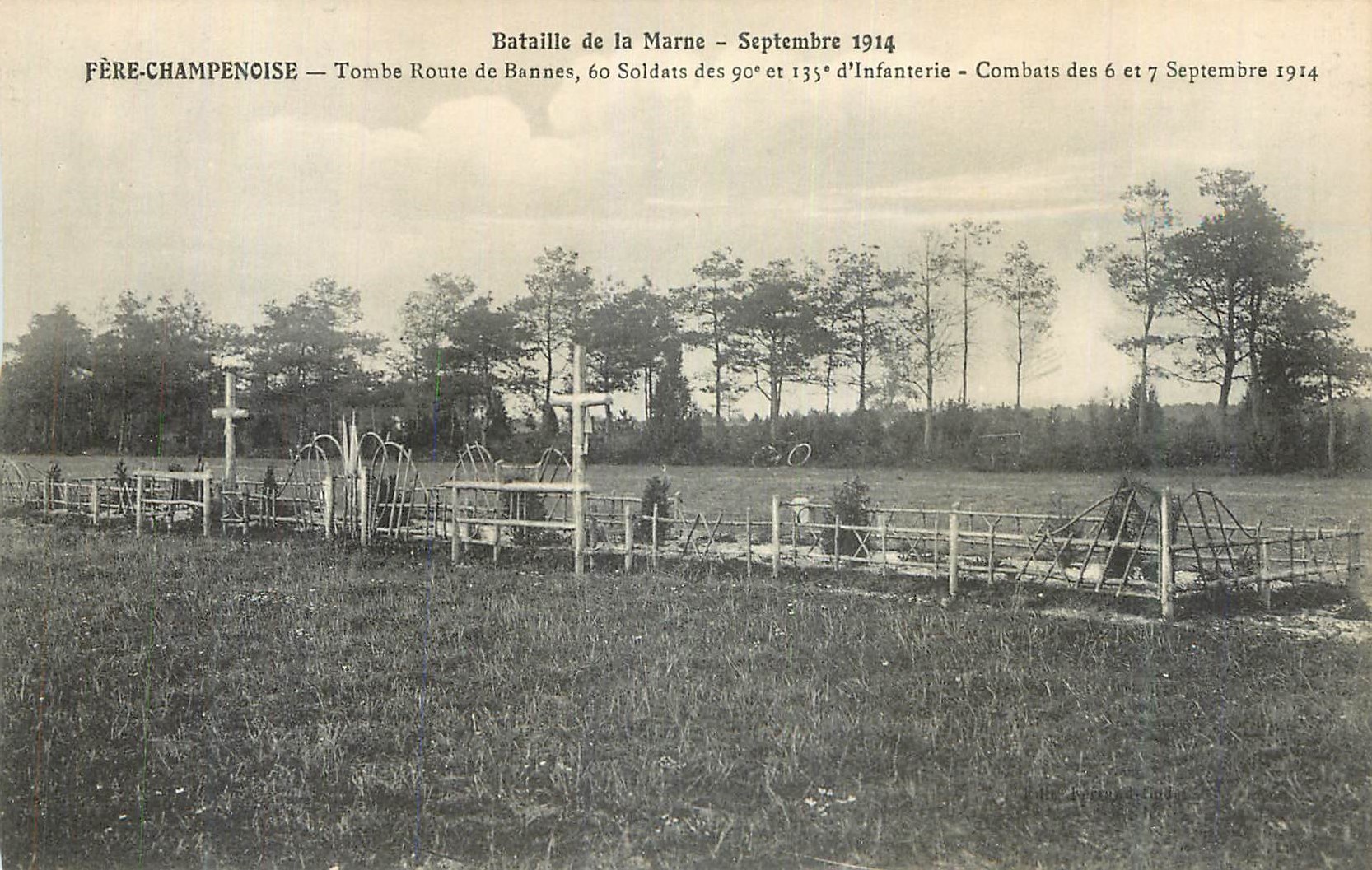CPA Batalle de Marne Septembre 1914 Fere Champenoise Tombe Route de Bannes Soldiers des d Infanterie Combats des 6 et 7 
