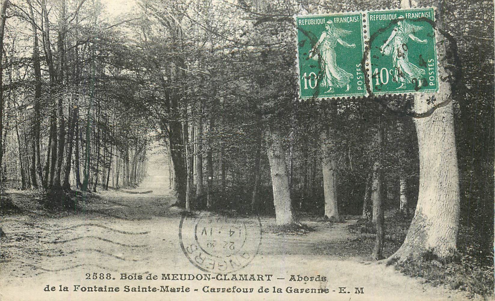 CPA Bois de Meudon Clamart Aborde de la Fontaine Sainte Marie Carrefour de la Garrenne