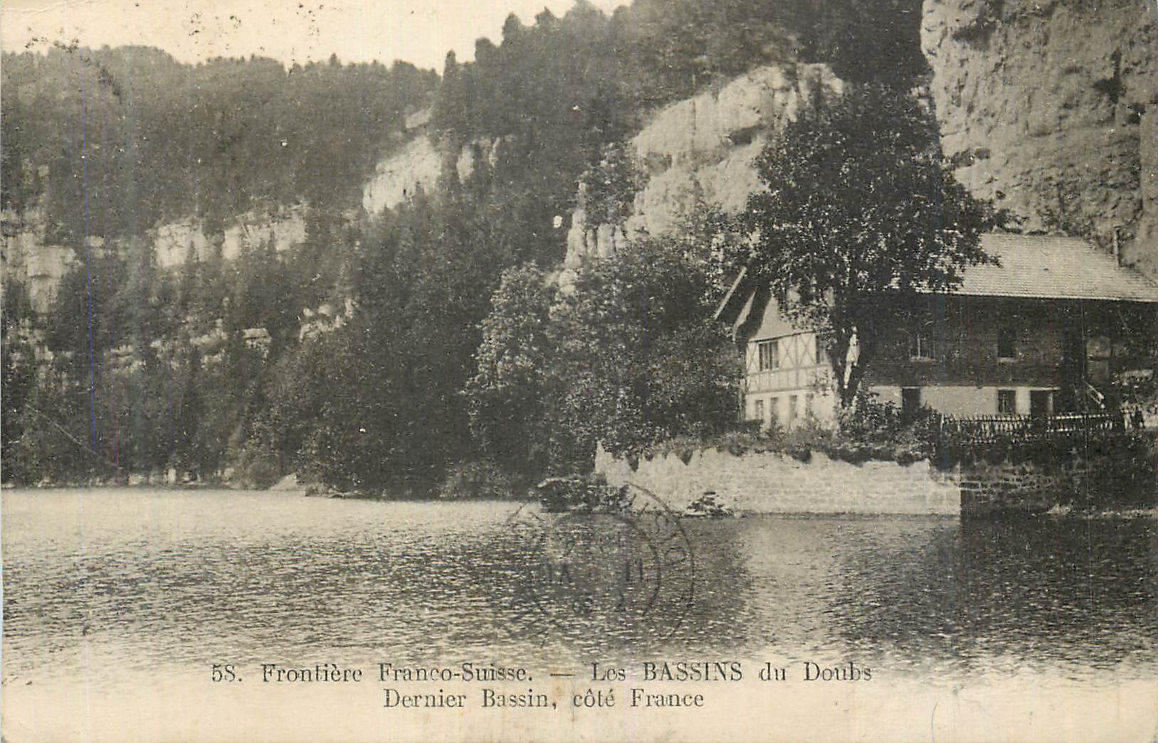 Grenze Frankreich-Schweiz — Les Bassins du Doubs, Dernier Bassin, französische Seite — n° 58