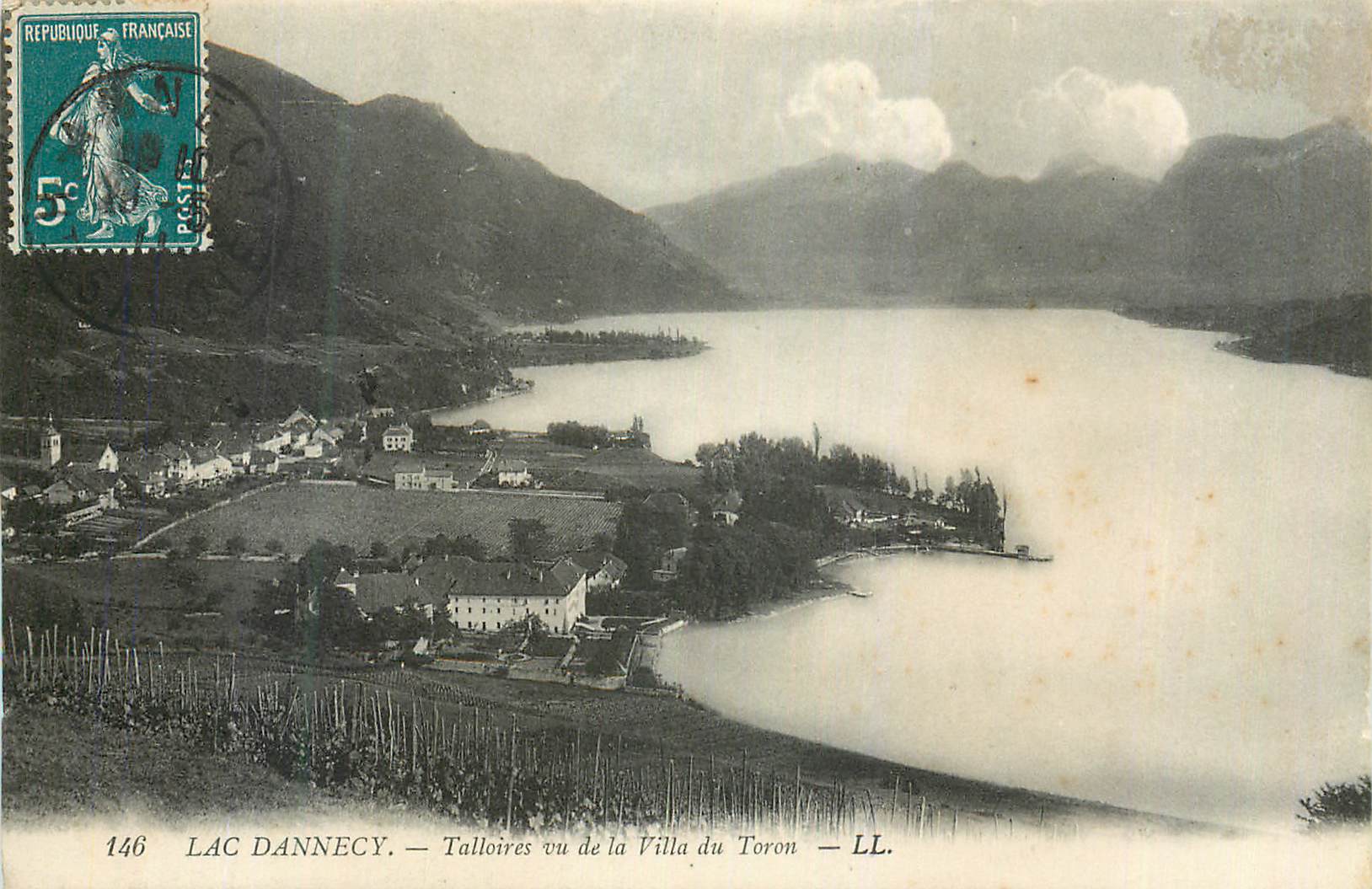 CPA Lac Dannecy Talloires vu de la Villa du Toron