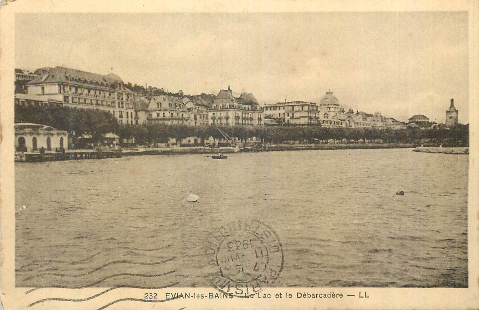 CPA Evian les Bains Le Lac et le Debercadere