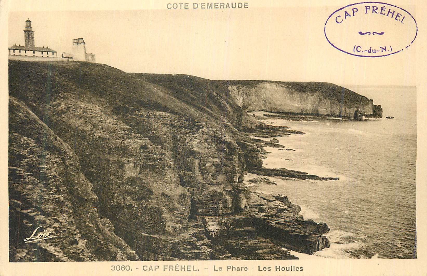 CPA Cote d Emeraude Cap Frehel Le Phare Les Houlles
