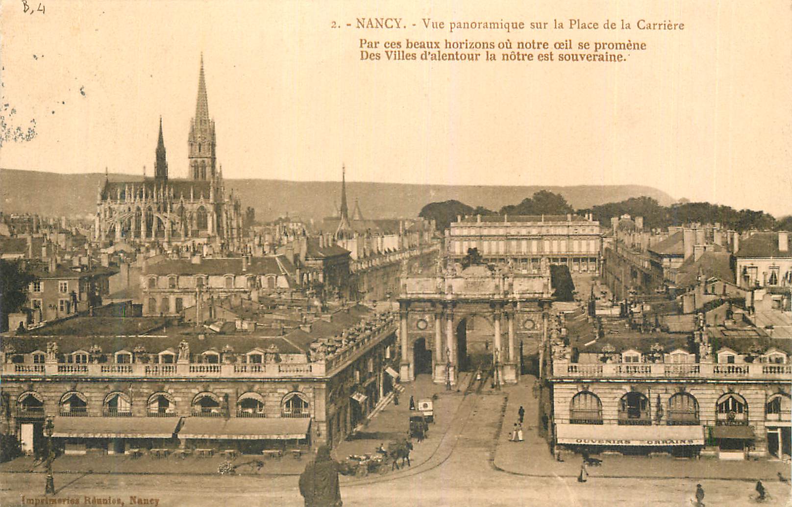CPA Nancy Vue panoramique sur la Place de la Carriere